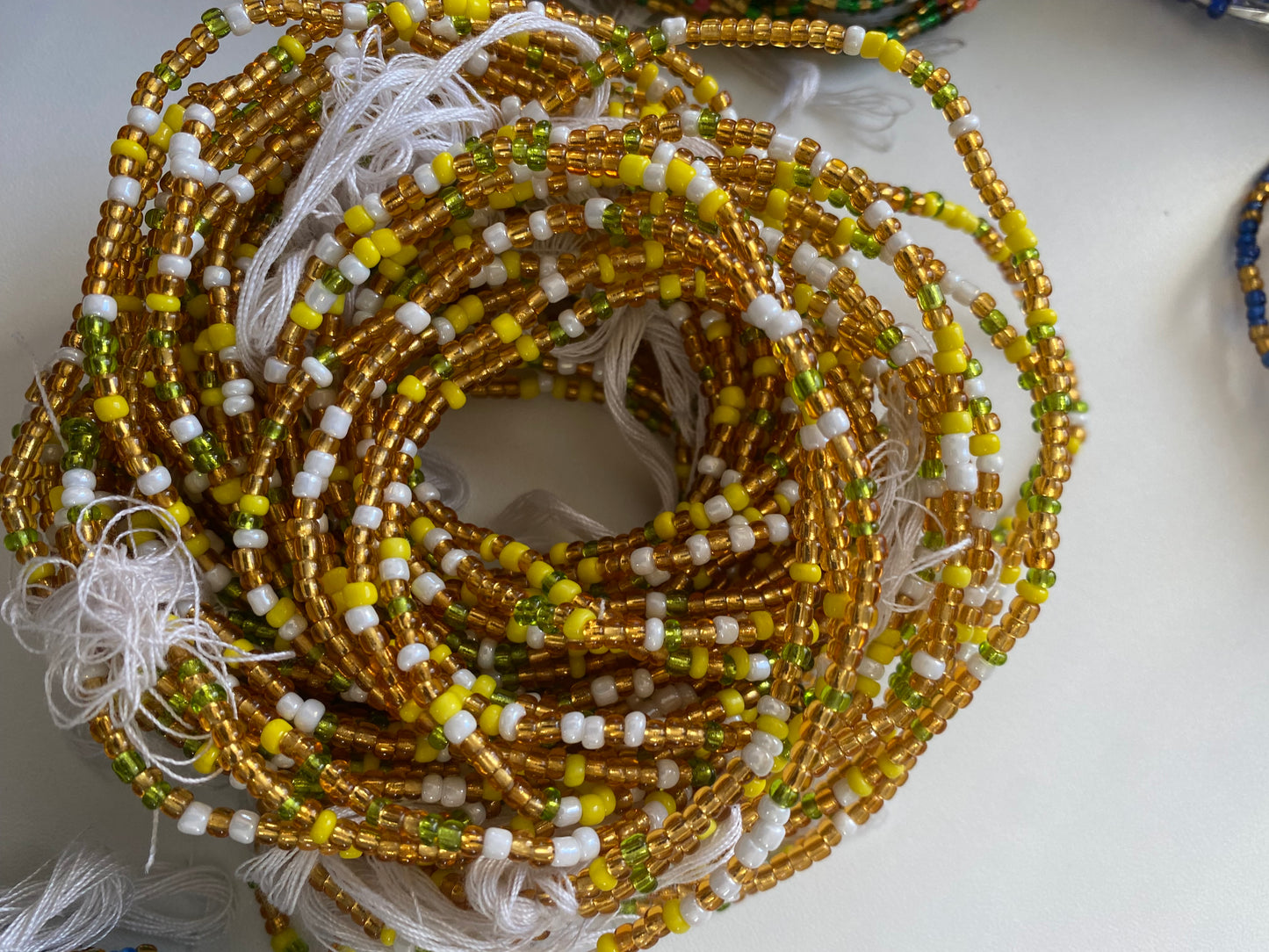 Wholesale African Waist Beads – Crystal Tie-On Strands 30”-36” (Bulk 25pcs Pack)