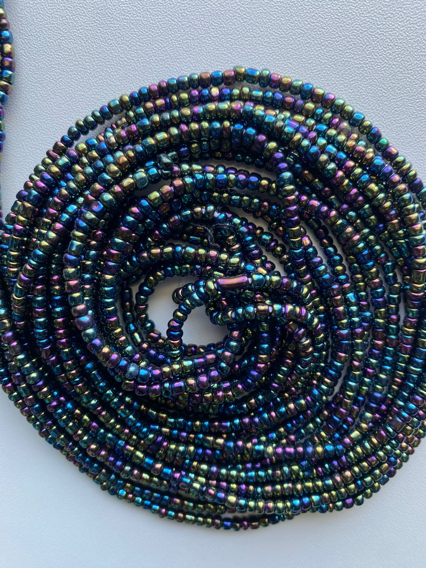 Iridescent Black Waist Bead