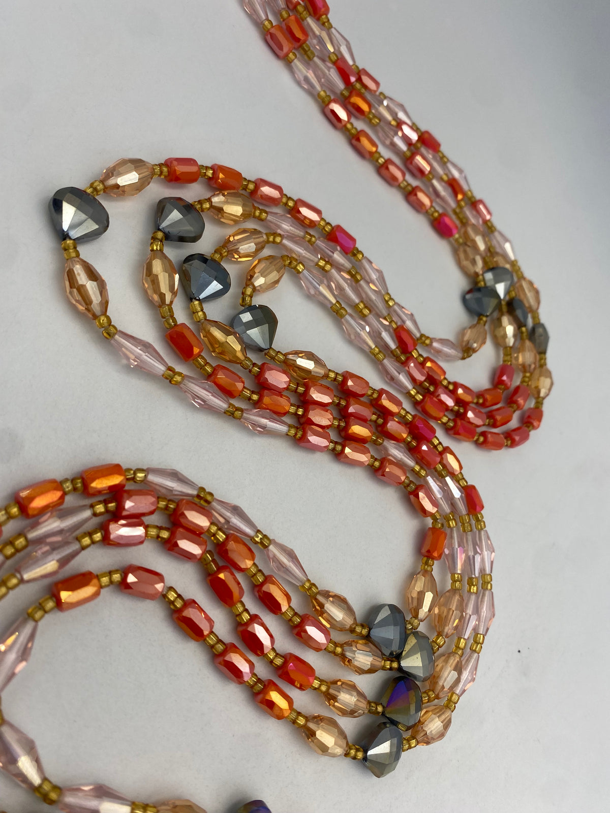 Orange Crystal Waist Bead 45”| 1 PC