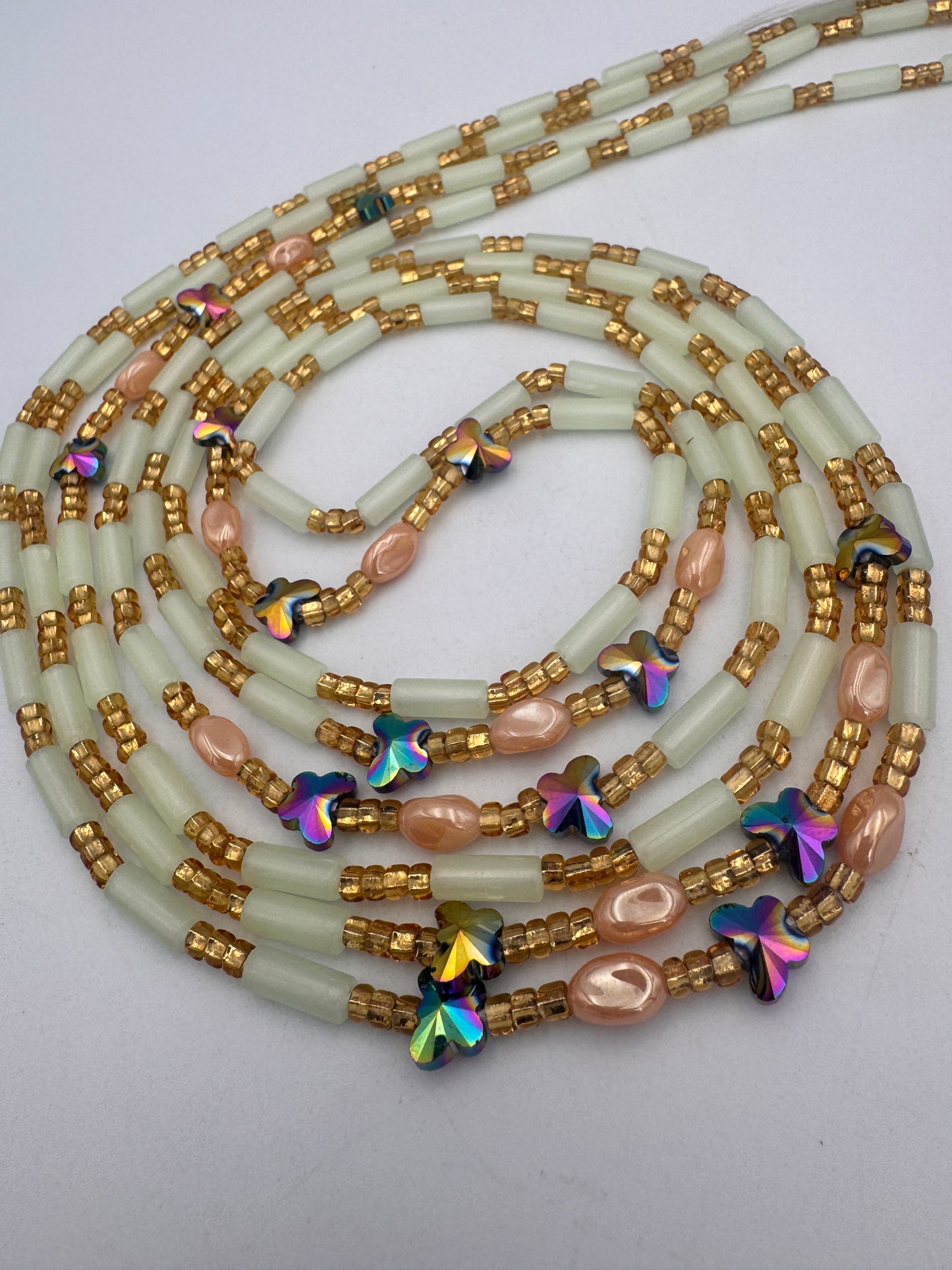 Glow in the dark Waist Beads- African Waistbeads-Tie On 45"- 50"- Price Per Waist Bead- Add to Cart Now