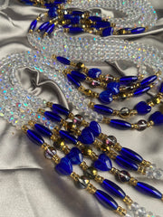 Sapphire Serenity Bloom WaistBeads ~ Luxury Crystal Waistbeads