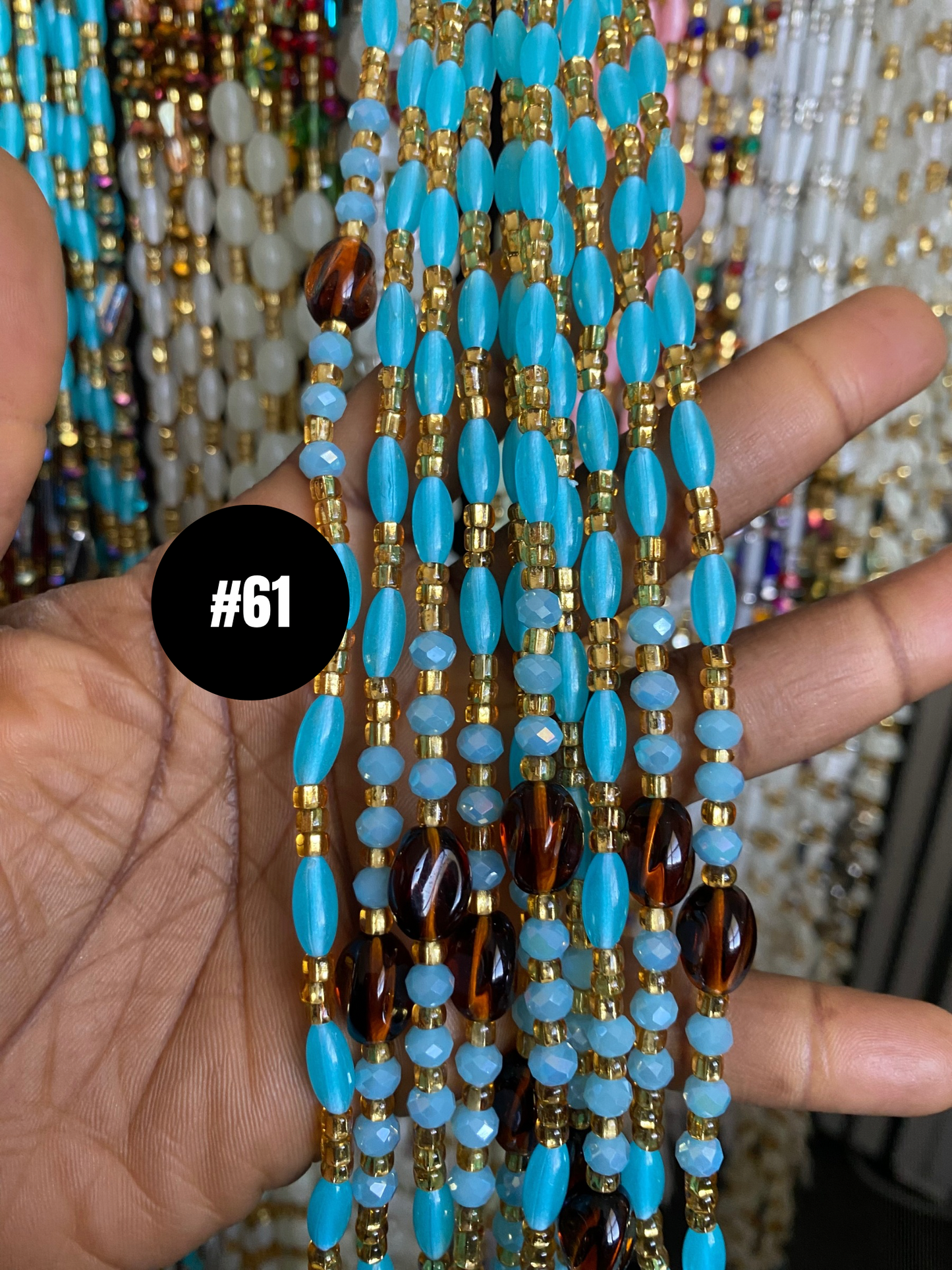 Soft Glow in the Dark  Waist Bead  waistBeads-  Tie On Waist Beads- 45”-50.