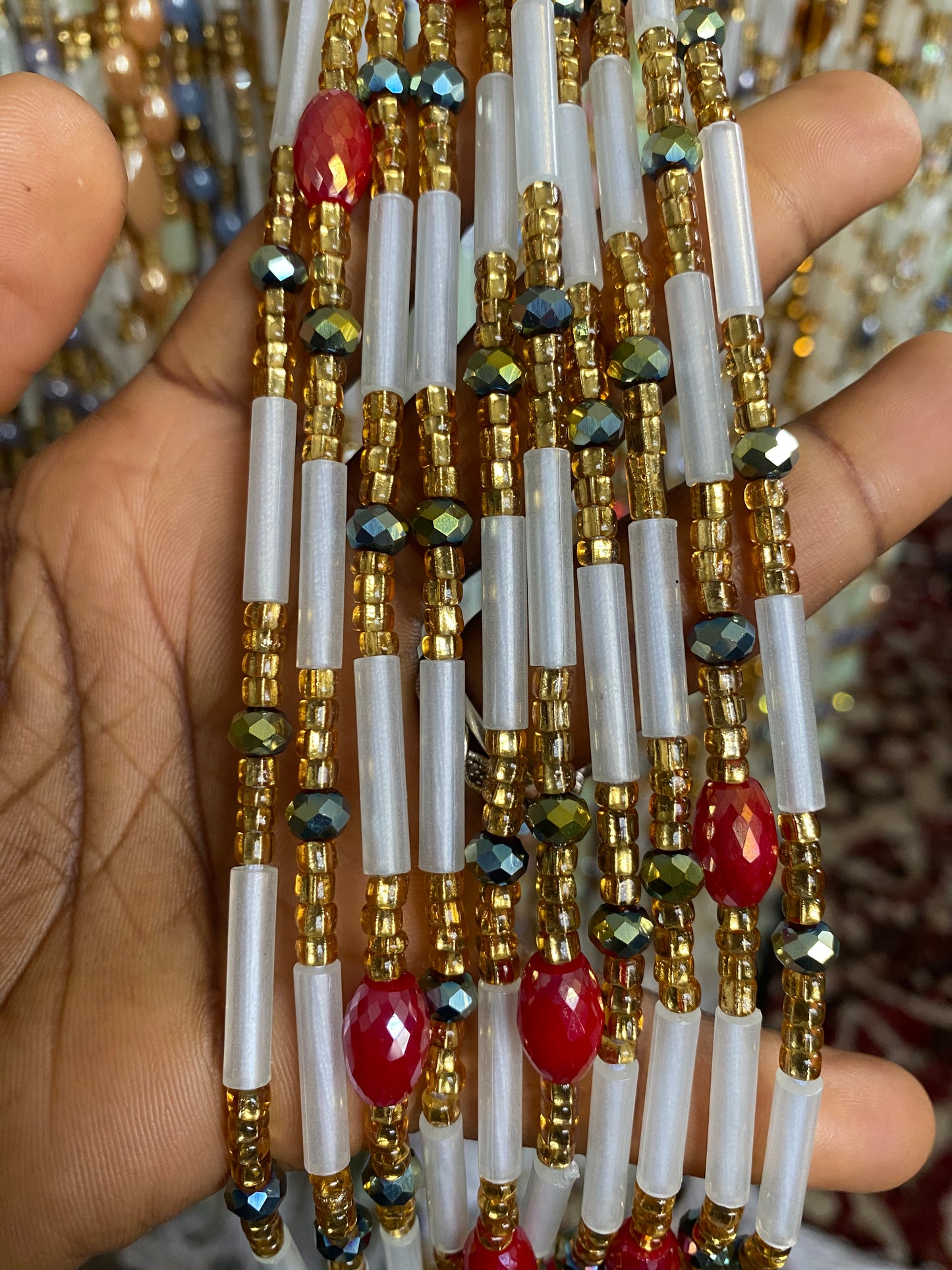 Wholesale Waist Beads | Glow in the dark | African Waist Beads for Resale | Randomly Chosen | 25 Waist Beads | 45"-50".