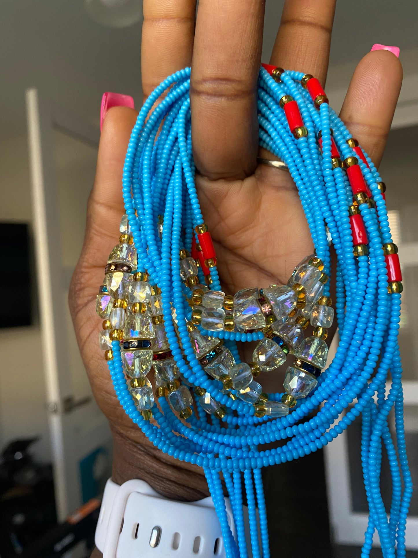 Blue Waist Bead- 45”