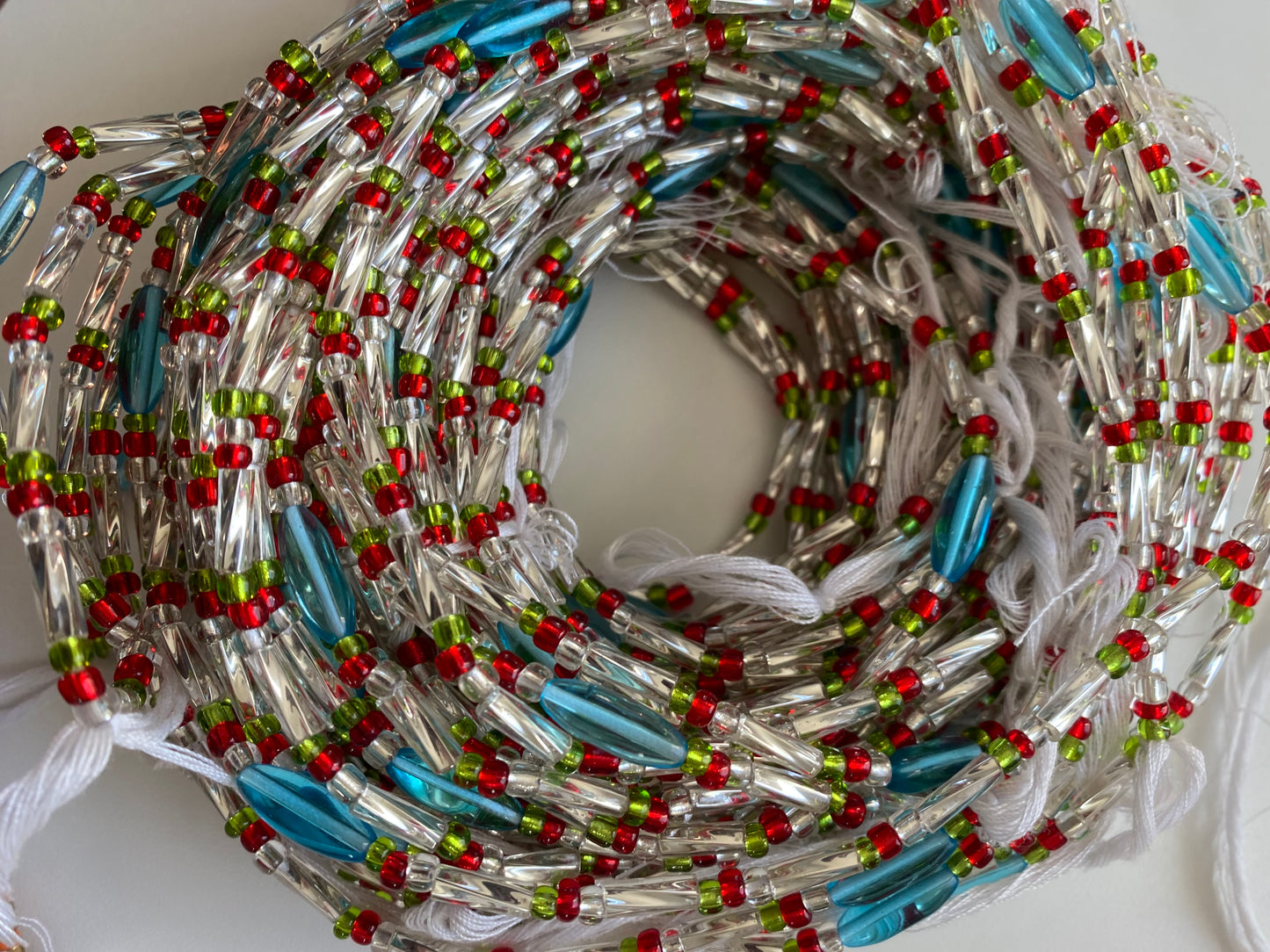 Wholesale African Waist Beads – Crystal Tie-On Strands 30”-36” (Bulk 25pcs Pack)