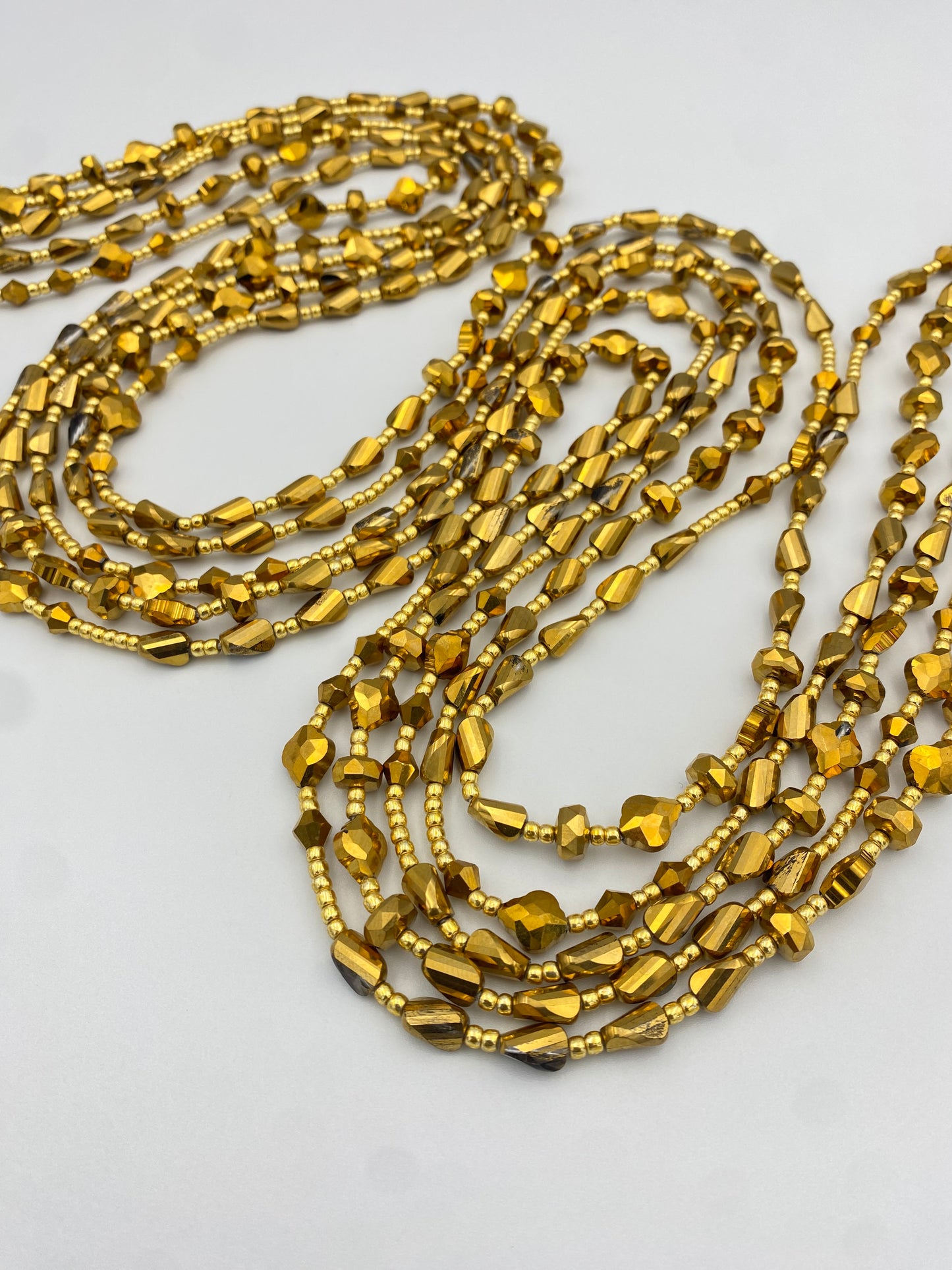 Luxe Gold ~ Luxury Crystal Waistbeads- Tie On