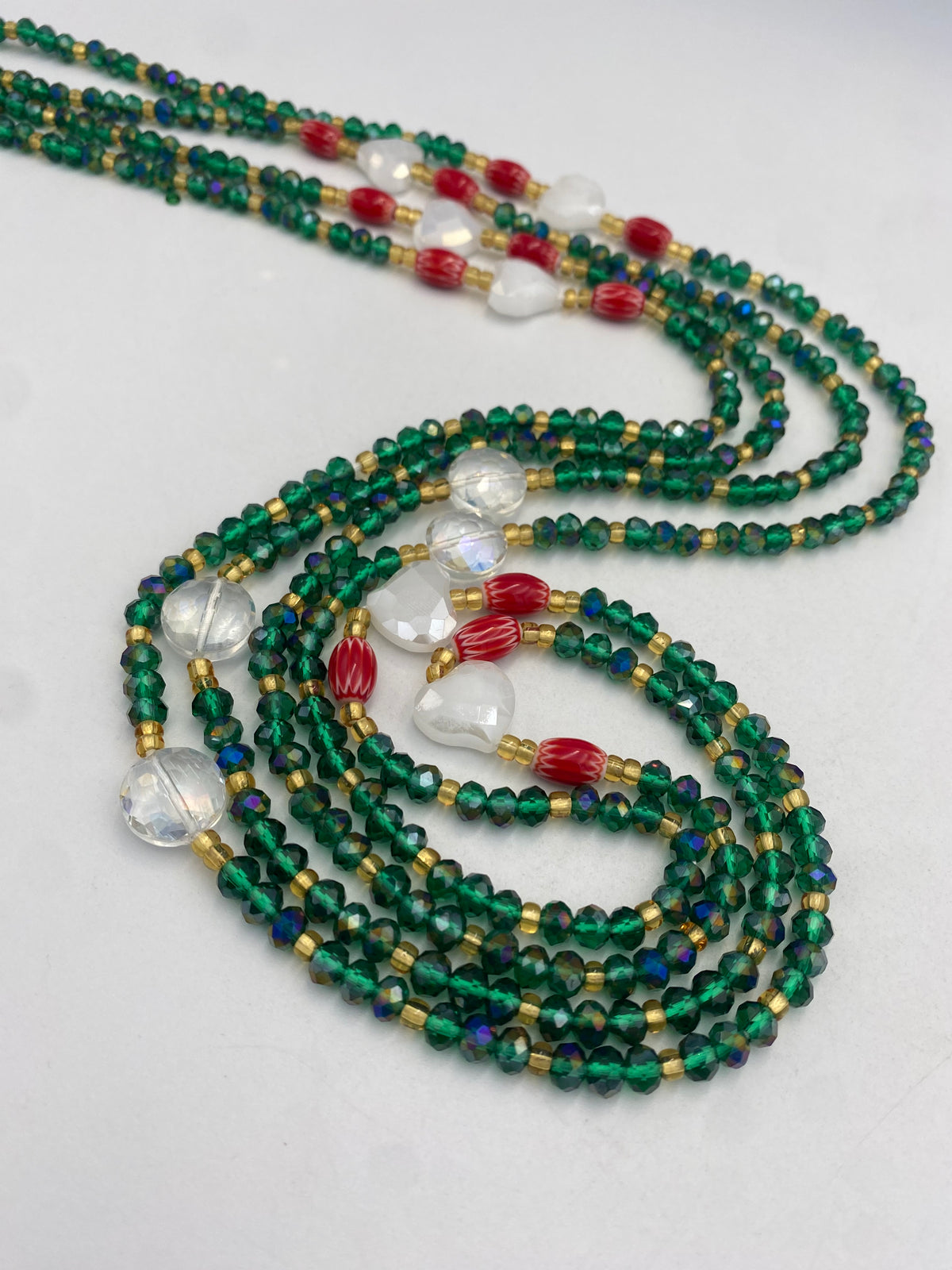 Green Crystal Waist Bead 45”| 1 PC