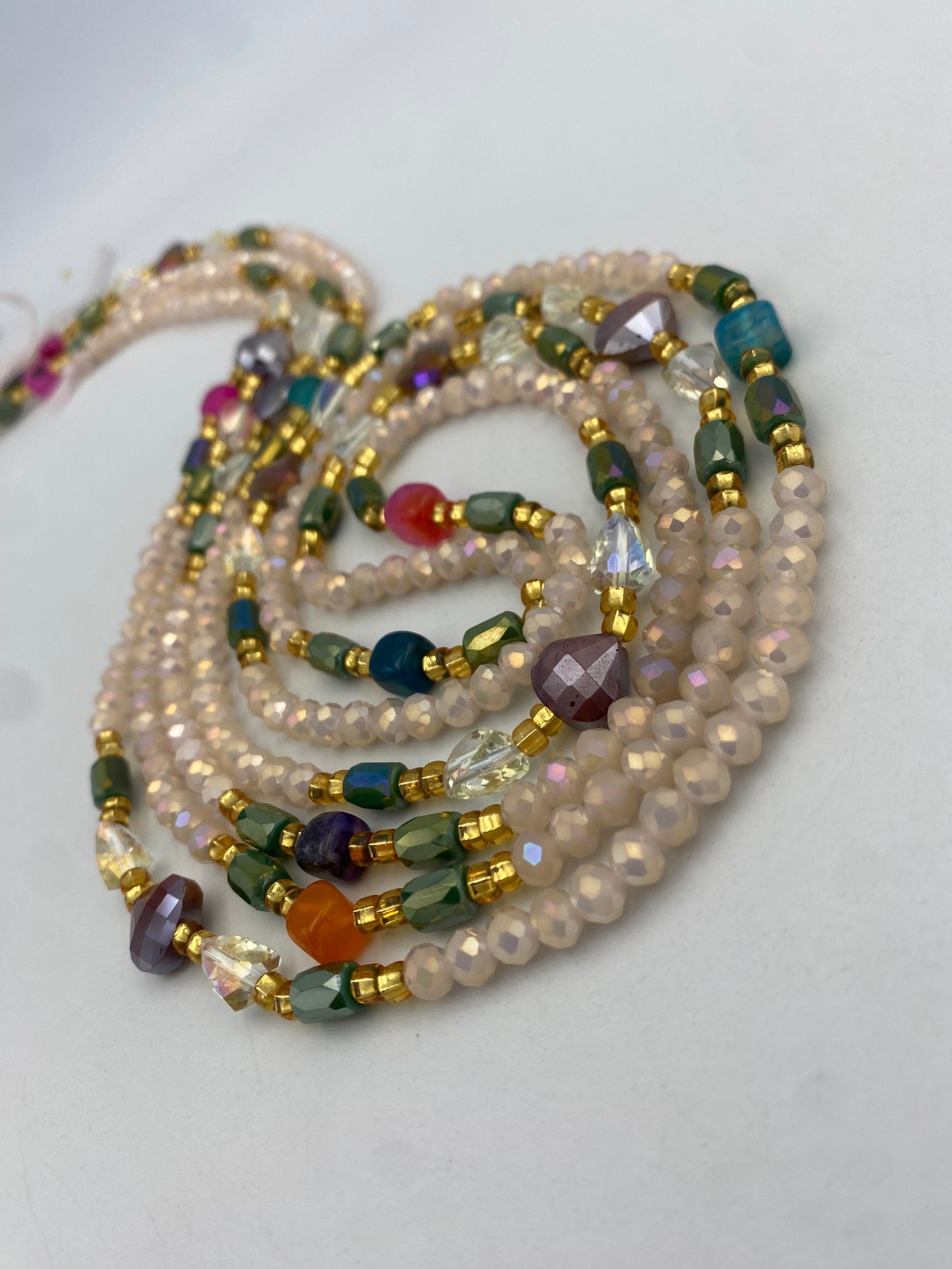 Aria Bloom~ Crystal Waist Bead- Tie On 45”-50”