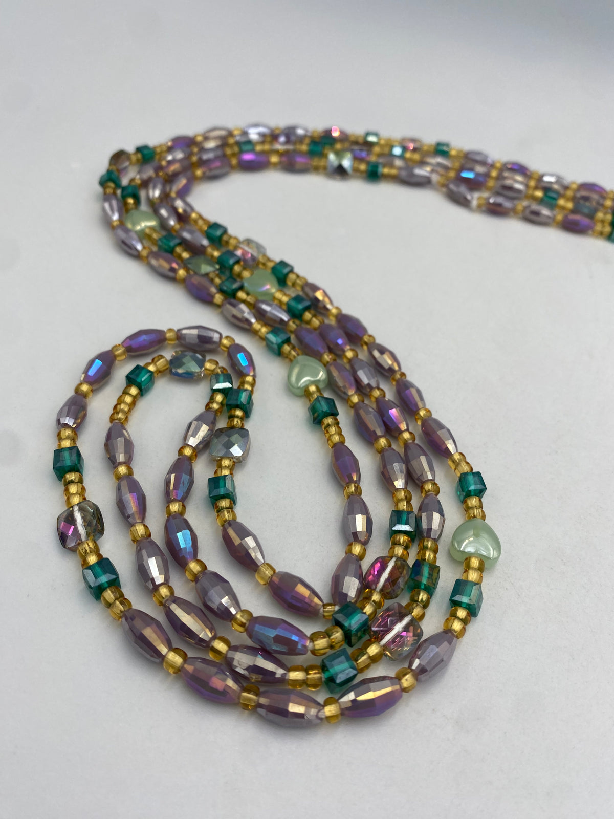 Purple Luxury Crystal Waist Bead 45”| 1 PC