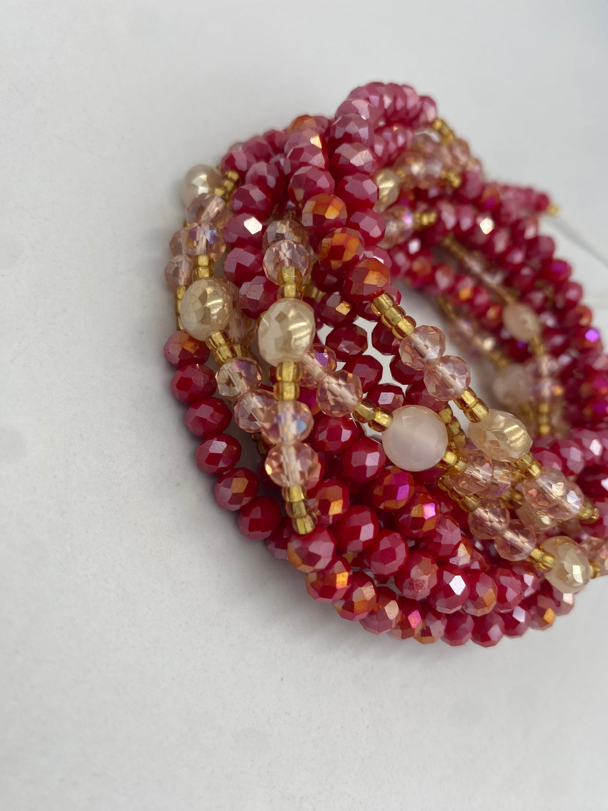 Red Crystal Waist Bead 45”| 1 PC