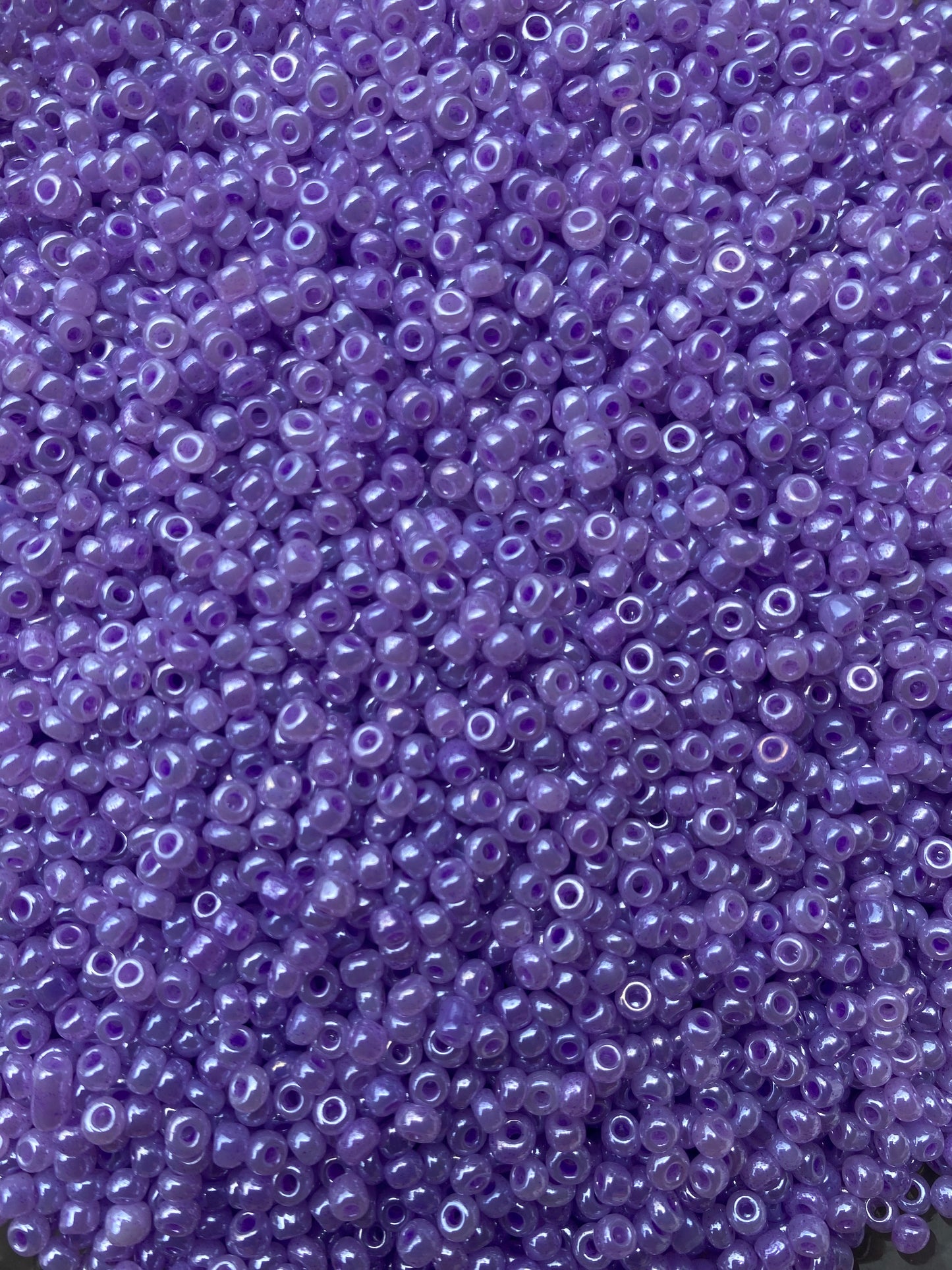 3mm Glass beads - Lavender Soft Lavender Purple beads,   Pearly beads, 8/0 Seed Beads Glass Beads, 450 Grams