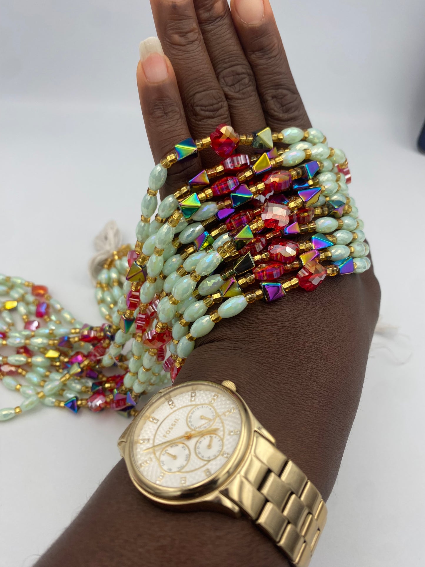 Ariel  - Luxury Crystal Waistbeads- Price per Waistbead- Tie On