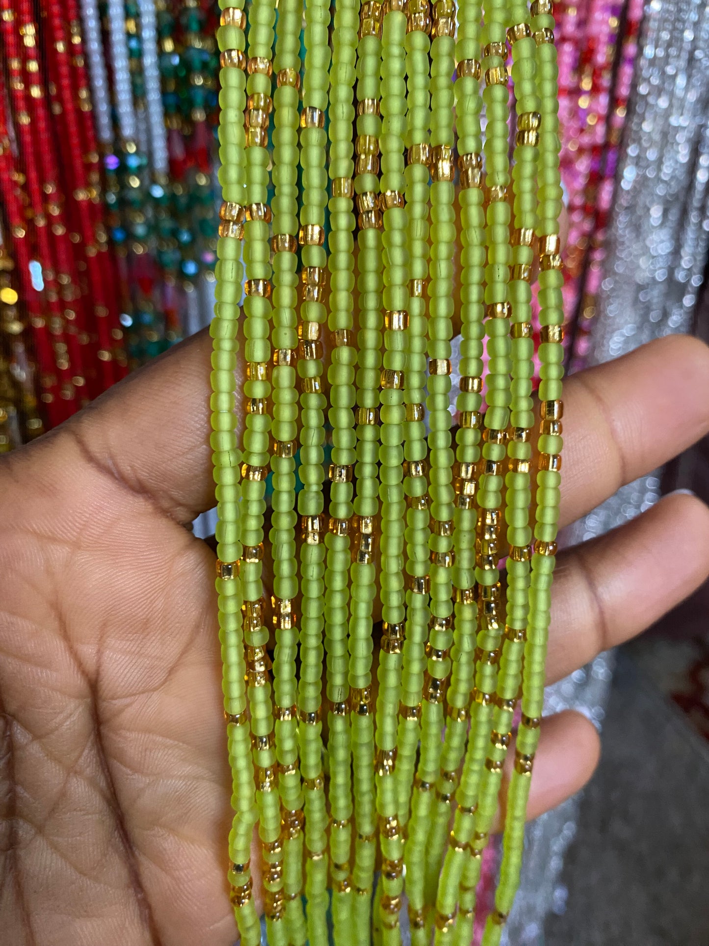 Wholesale Waist Beads – Bulk Multicolored Tie-On Strands (45”–50”)