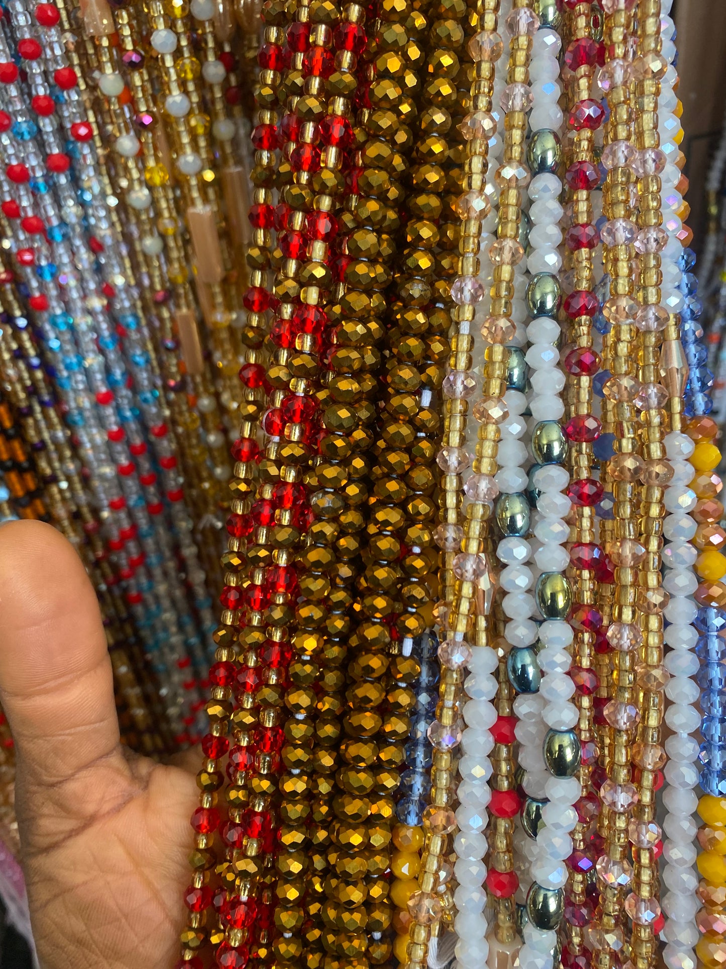 Wholesale Crystal Waist Beads- Tie On 45”-50”