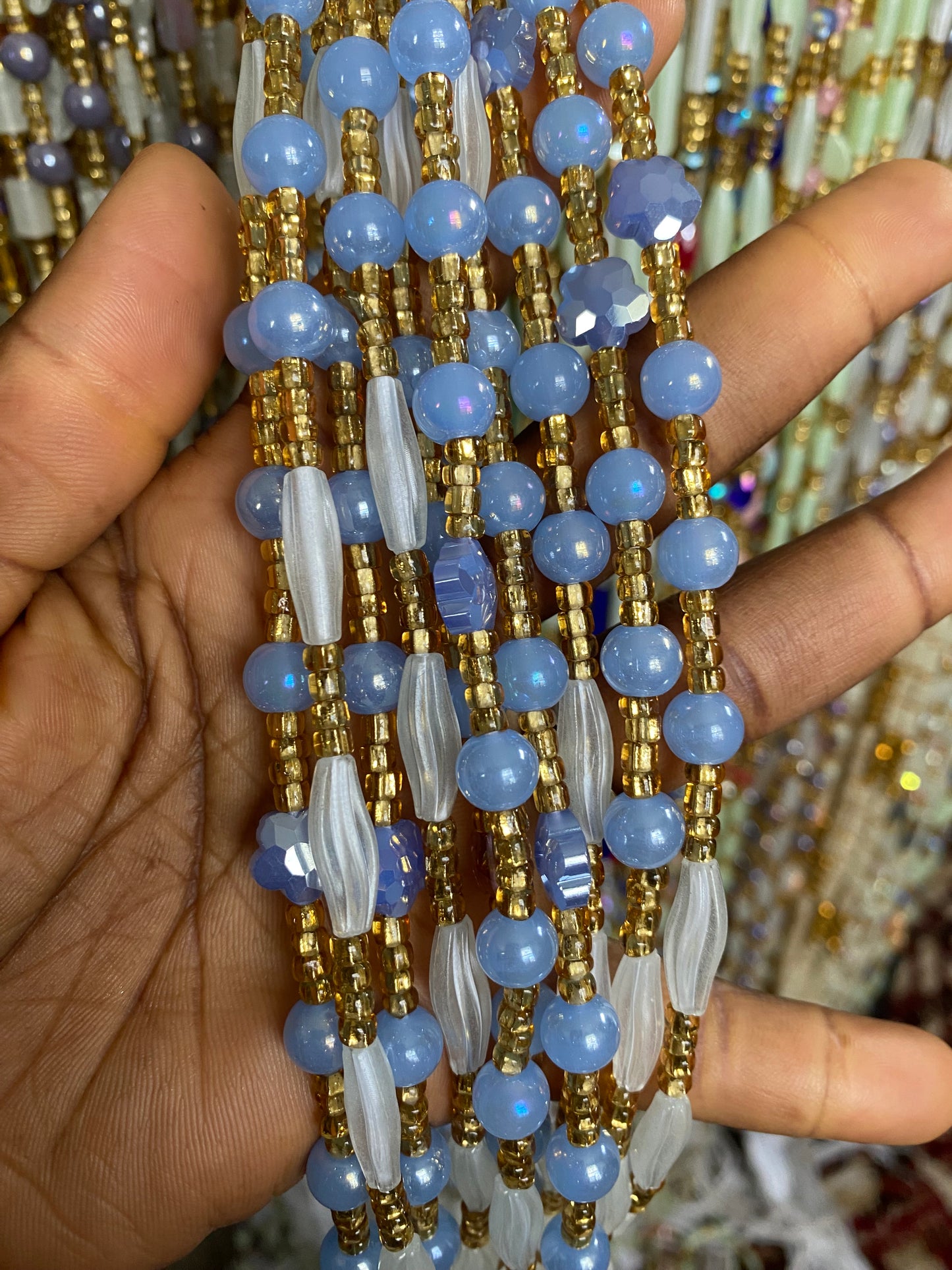 Wholesale Waist Beads | Glow in the dark | African Waist Beads for Resale | Randomly Chosen | 25 Waist Beads | 45"-50".