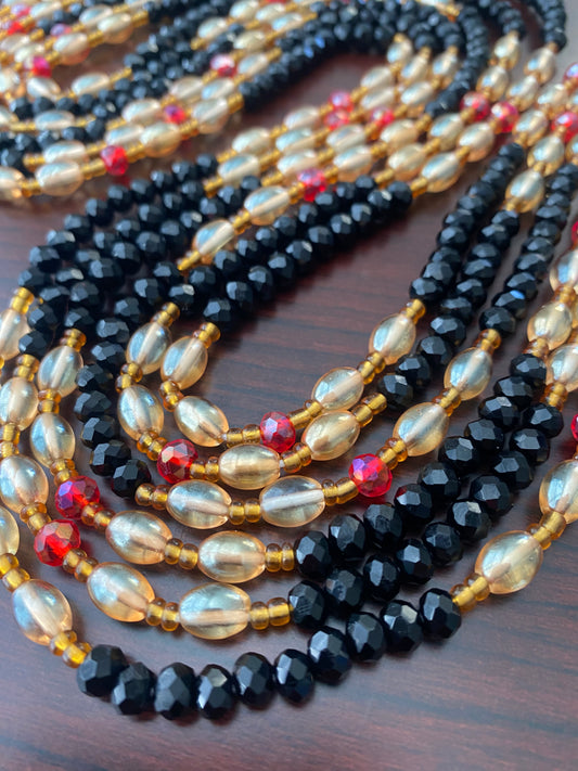 Black ~ Luxury Crystal Waistbeads