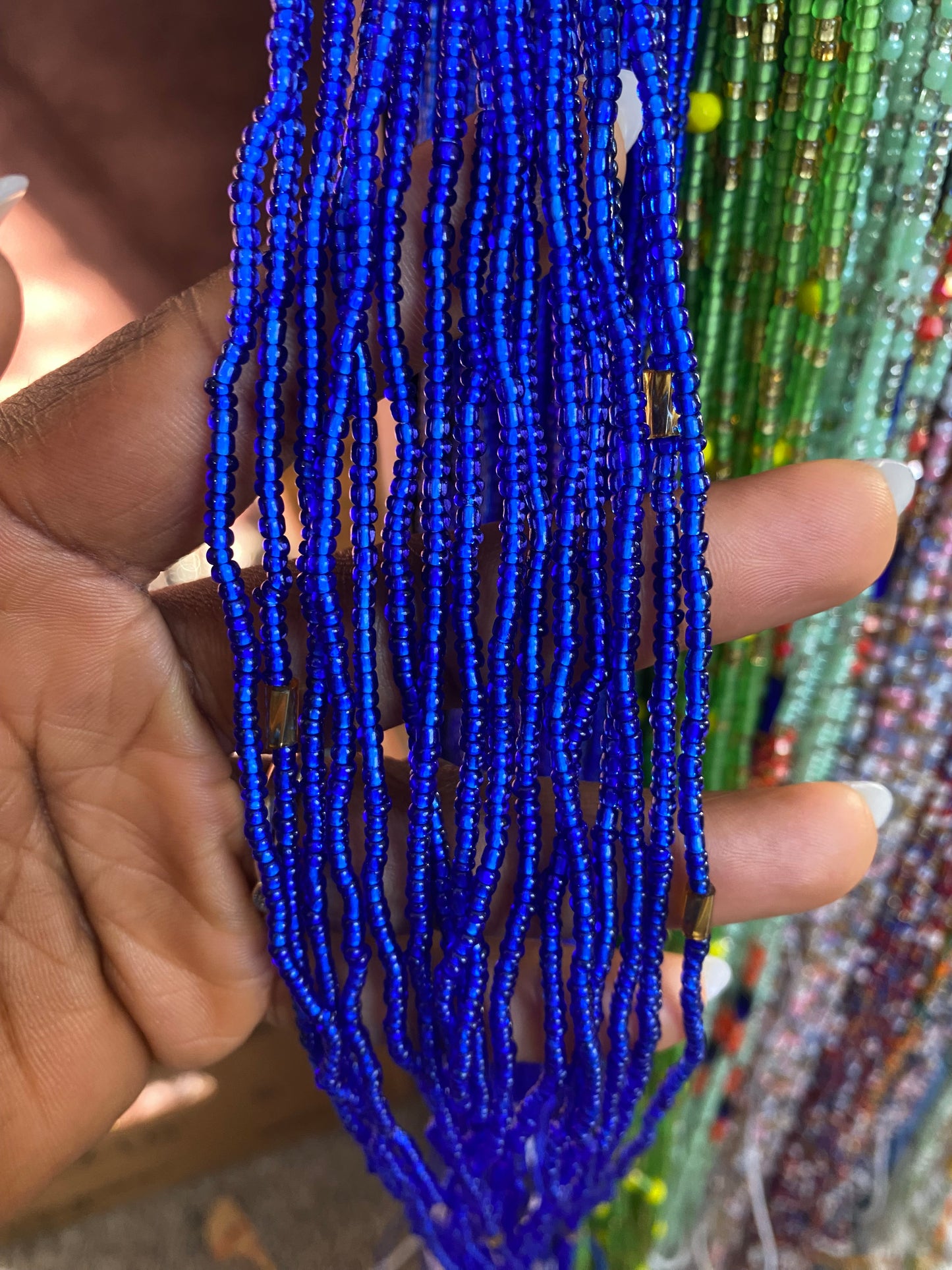 Wholesale Waist Beads – Bulk Multicolored Tie-On Strands (45”–50”)