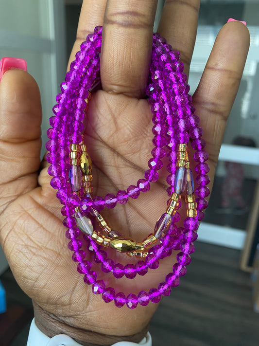 Queen Magenta ~ Luxury Crystal Waist Beads