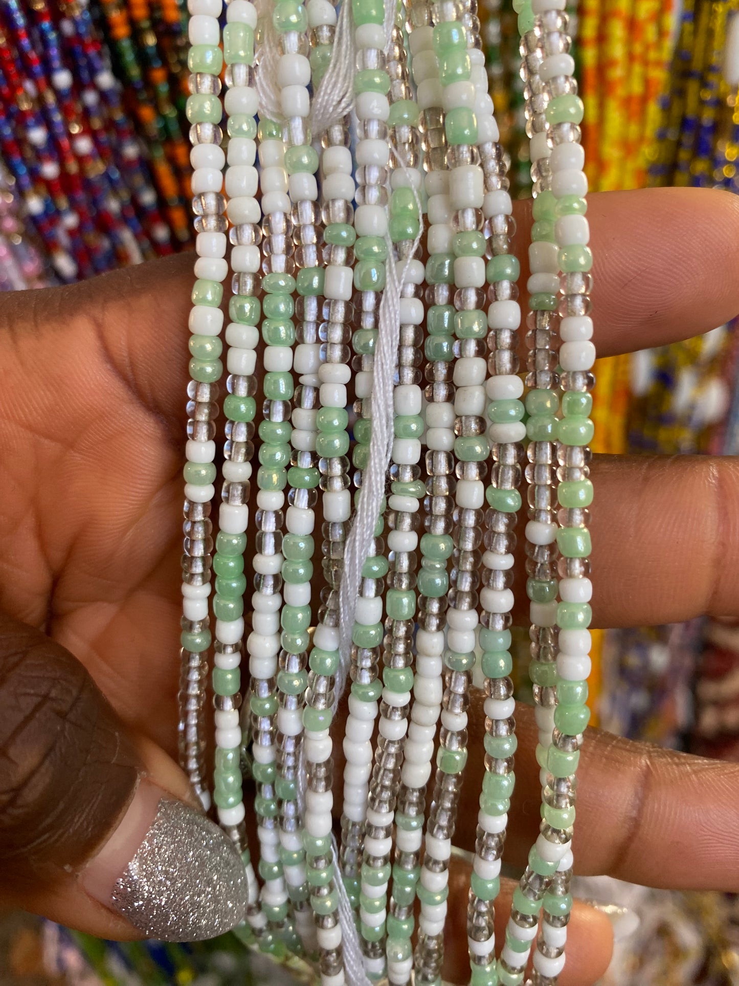 Wholesale Waist Beads – Bulk Multicolored Tie-On Strands (45”–50”)