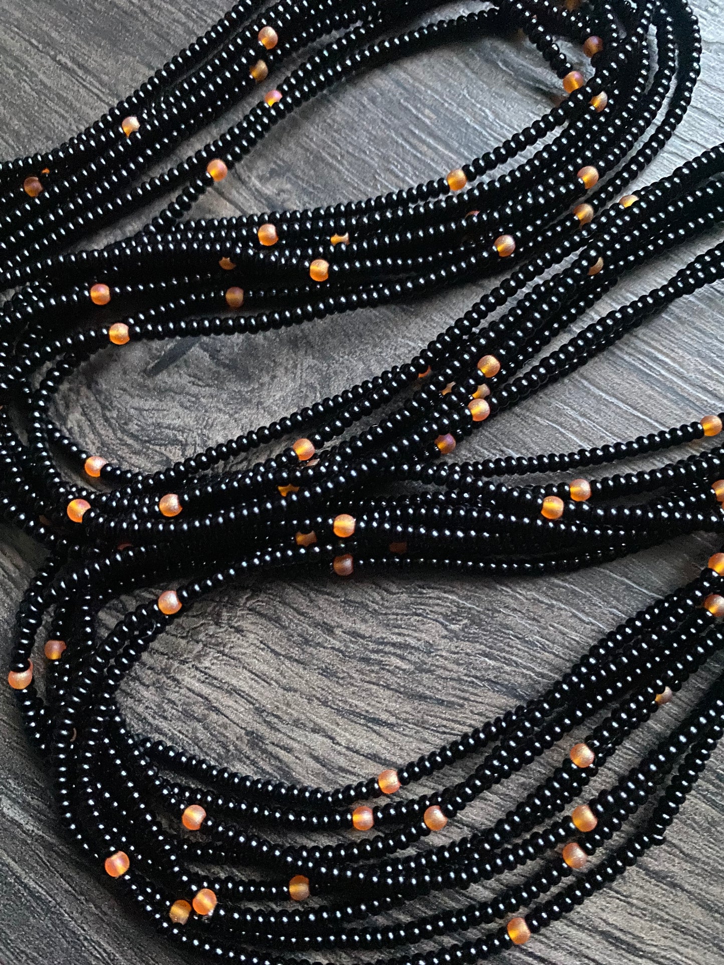 Black & Orange Waist Bead