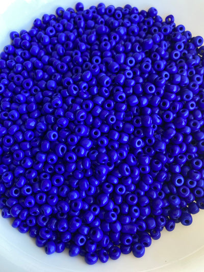 4mm- 6/0 Indigio, Royal Blue Glass Seed Beads For Jewelry Making,  DIY Waist beads, Bracelet Necklace Earrings
