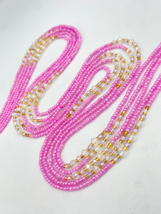 Pink waistbeads- Tie On