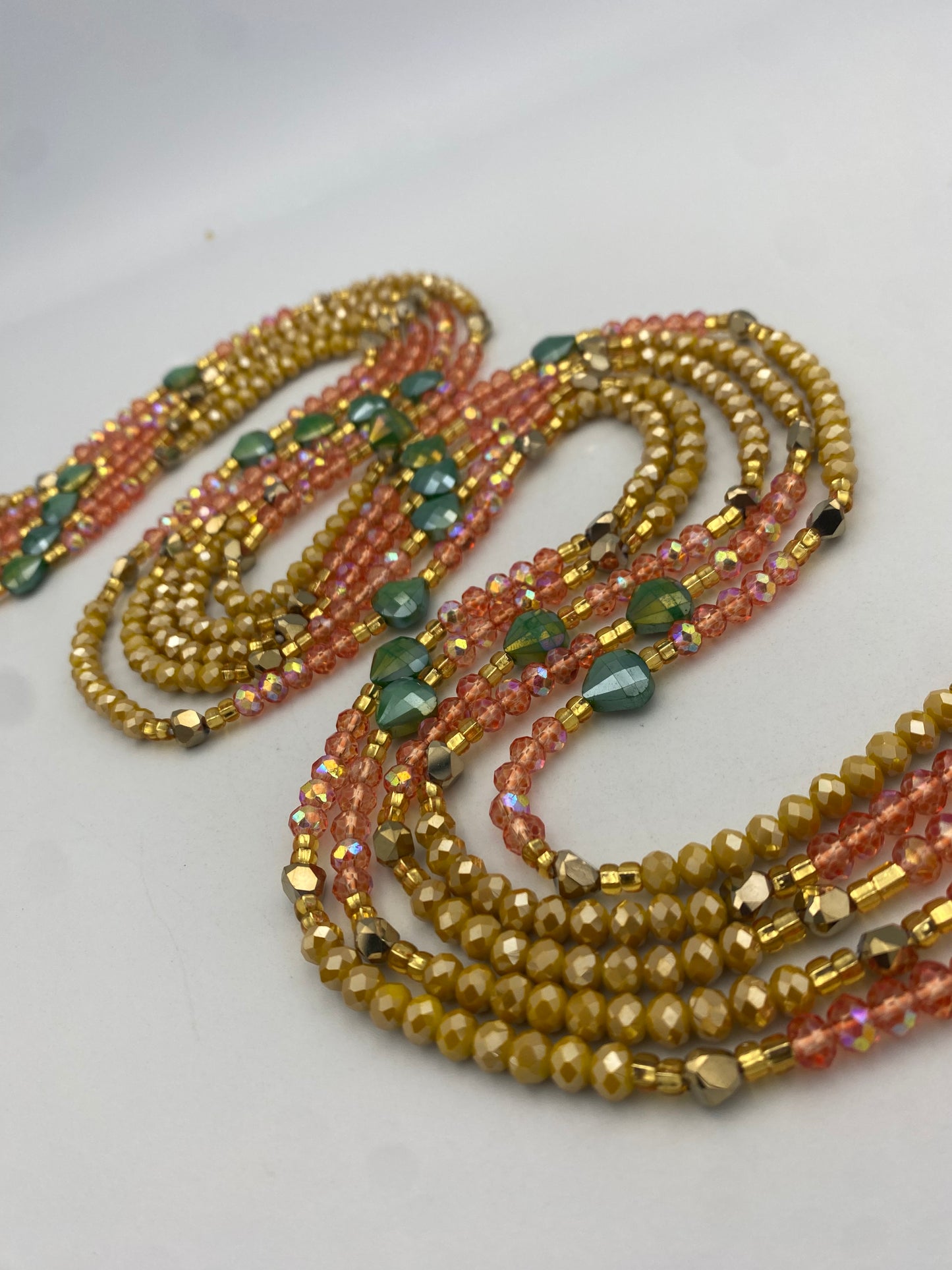 Soleil Grace Crystal Waist Beads – Handmade Tie-On Waist Beads for Women (45”–50”) | Body Adornment, Feminine Beauty, and Confidence