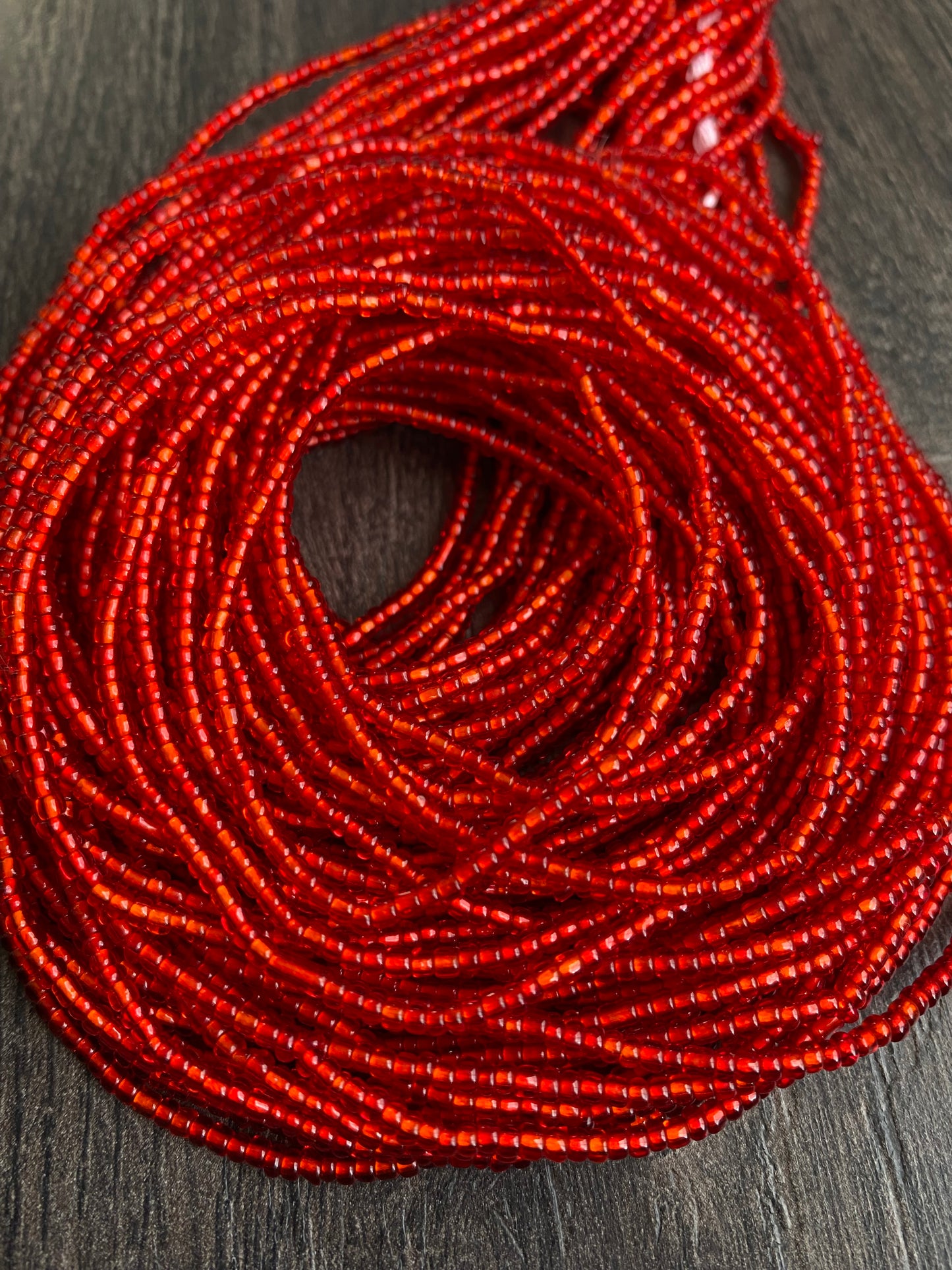 Red Waist Bead- Tie on