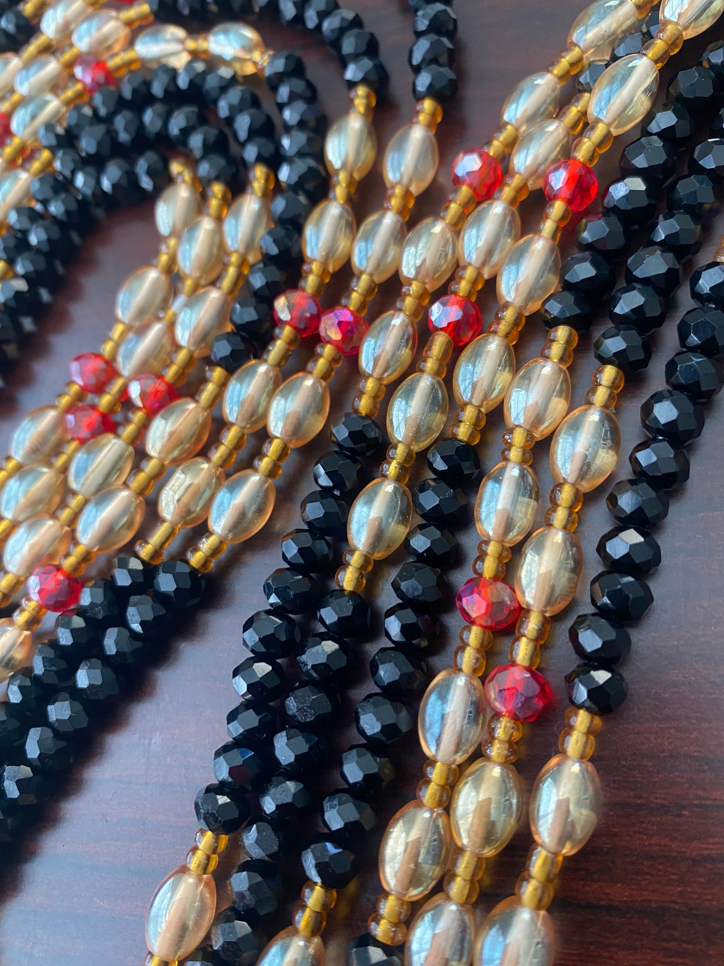 Black ~ Luxury Crystal Waistbeads