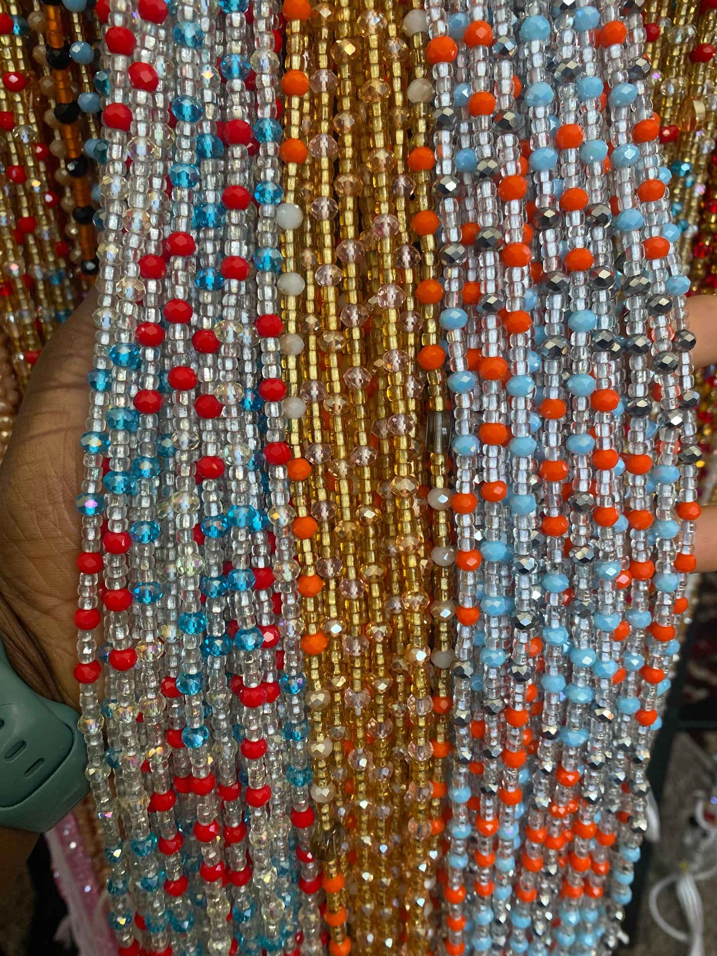 Wholesale Crystal Waist Beads- Tie On 45”-50”