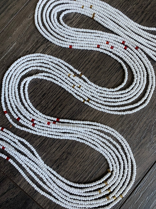 White Waist Bead