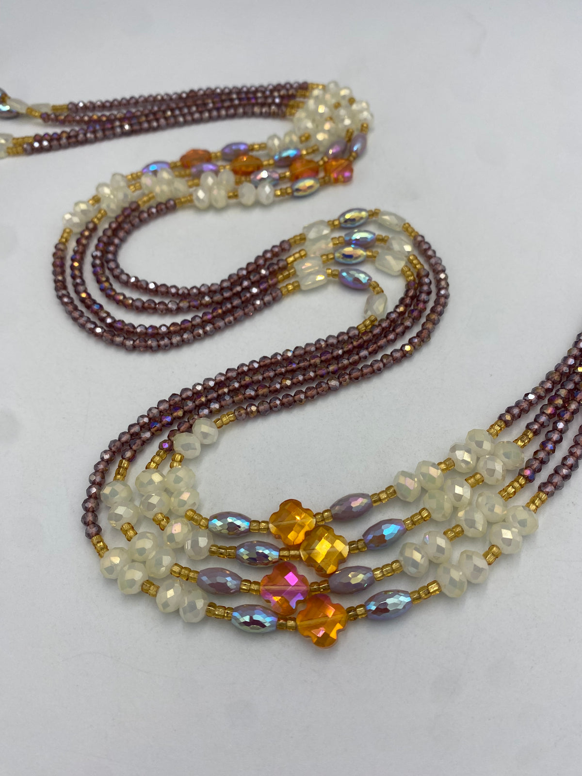 Purple Luxury Crystal Waist Bead 45”| 1 PC