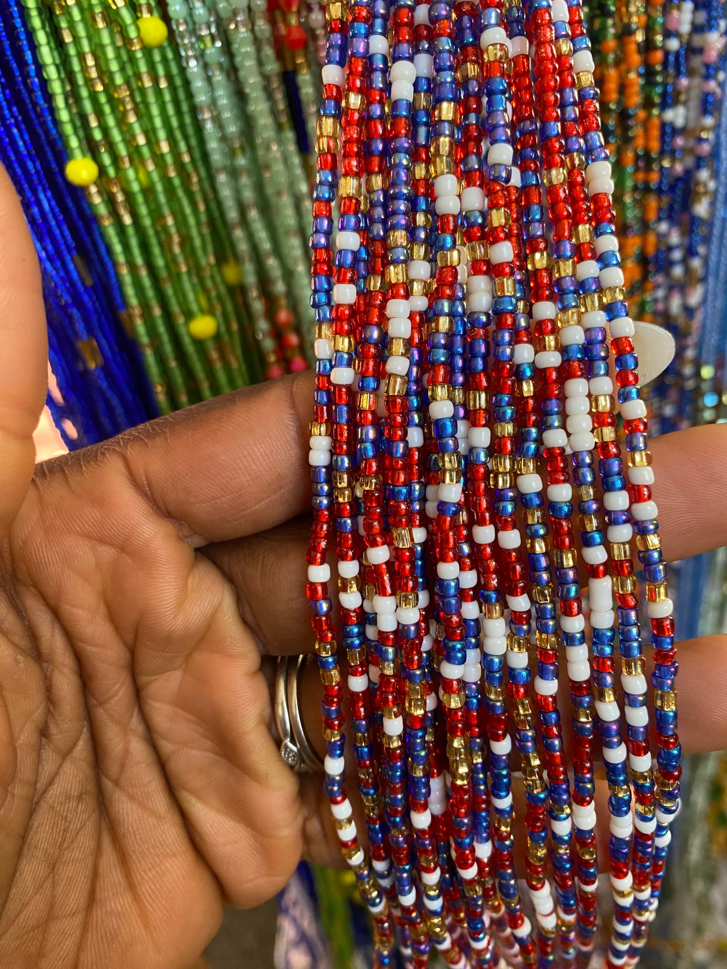 Wholesale Waist Beads – Bulk Multicolored Tie-On Strands (45”–50”)