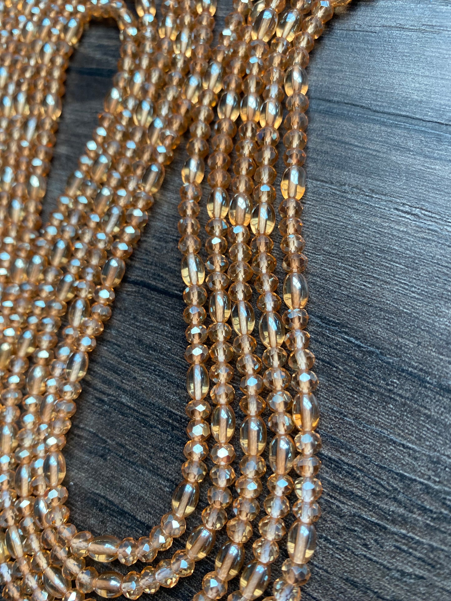 Rose Gold~ Crystal Waist Bead