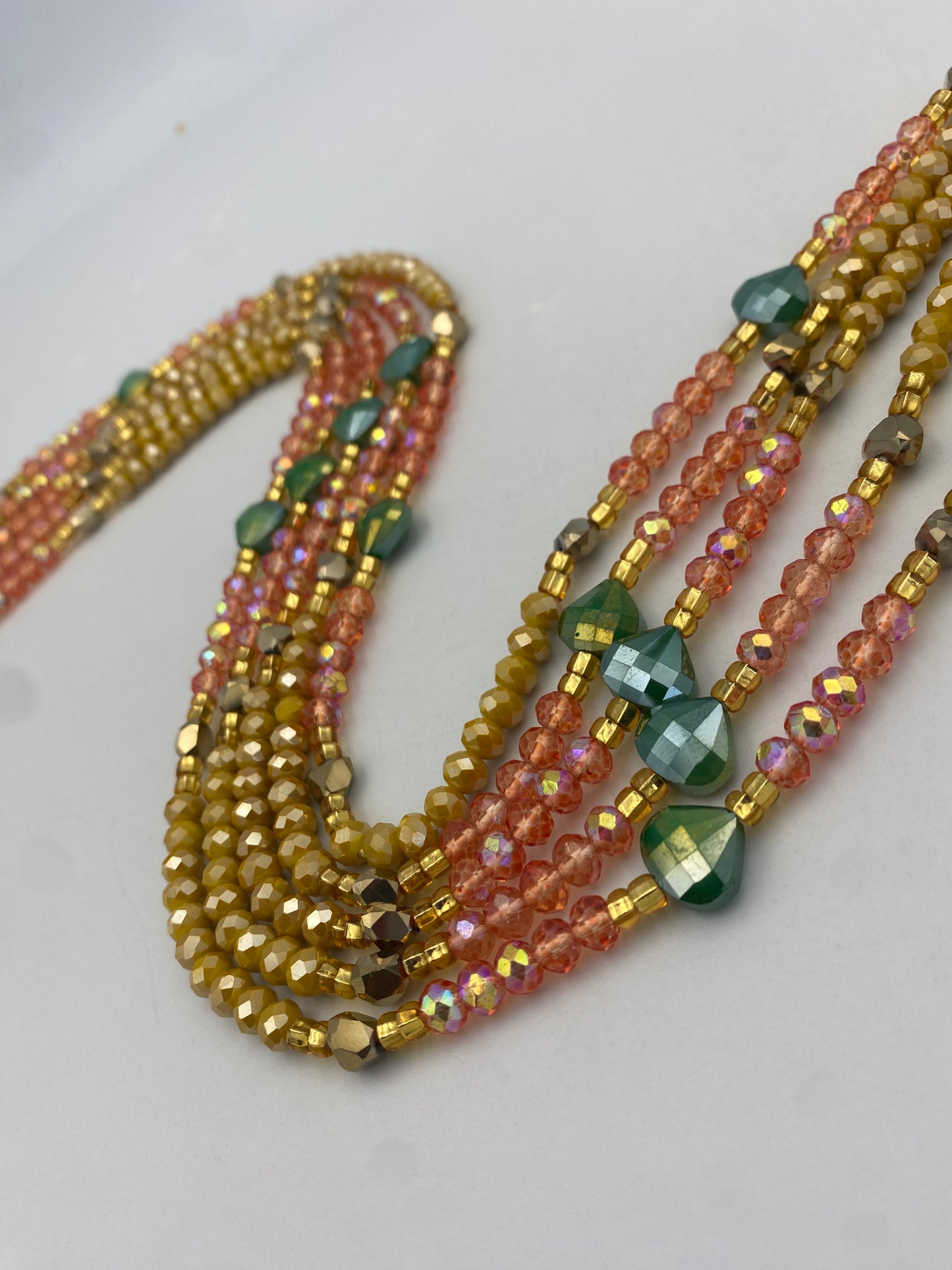 Soleil Grace Crystal Waist Beads – Handmade Tie-On Waist Beads for Women (45”–50”) | Body Adornment, Feminine Beauty, and Confidence