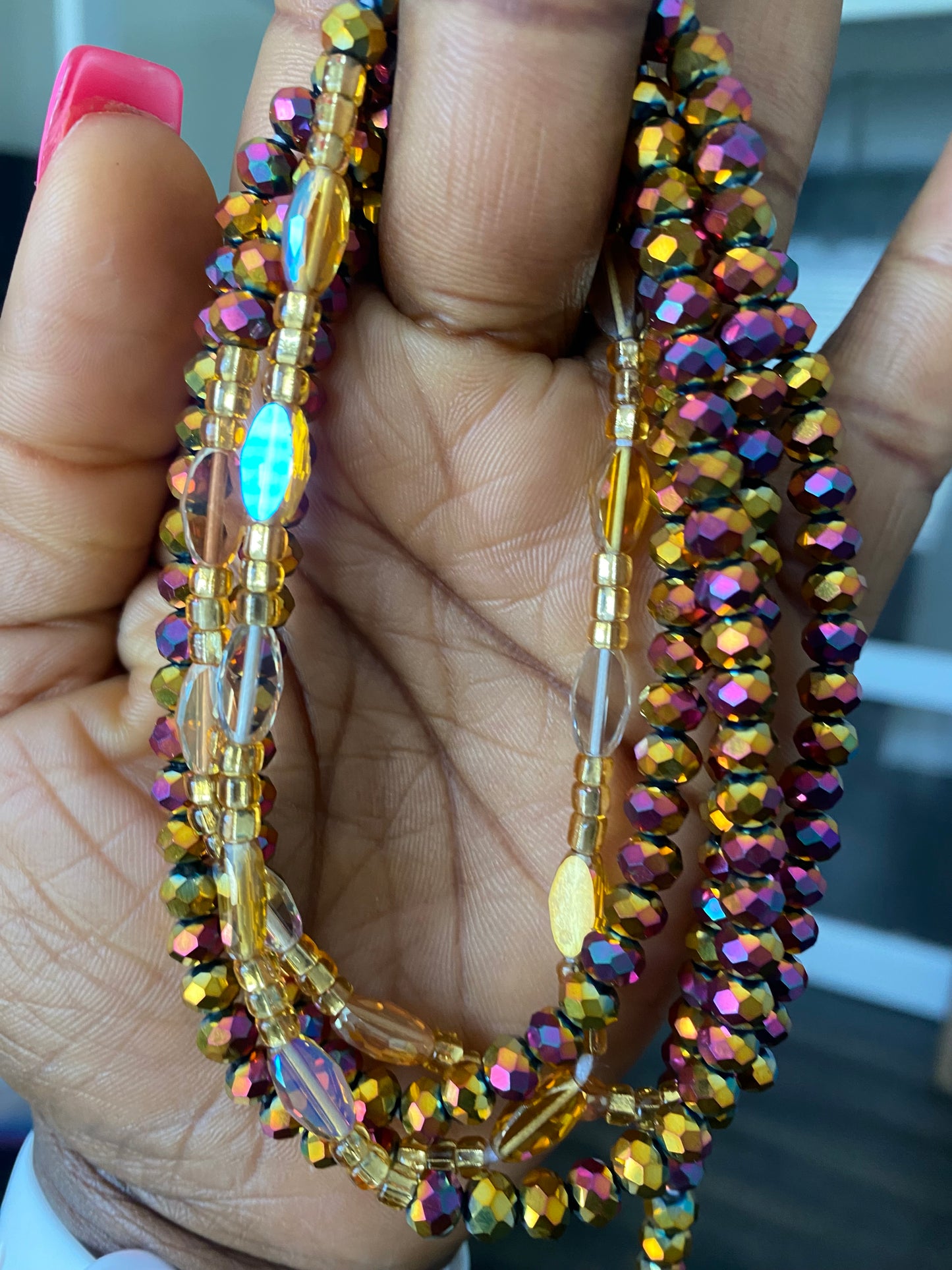 Queen Magenta ~ Luxury Crystal Waist Beads