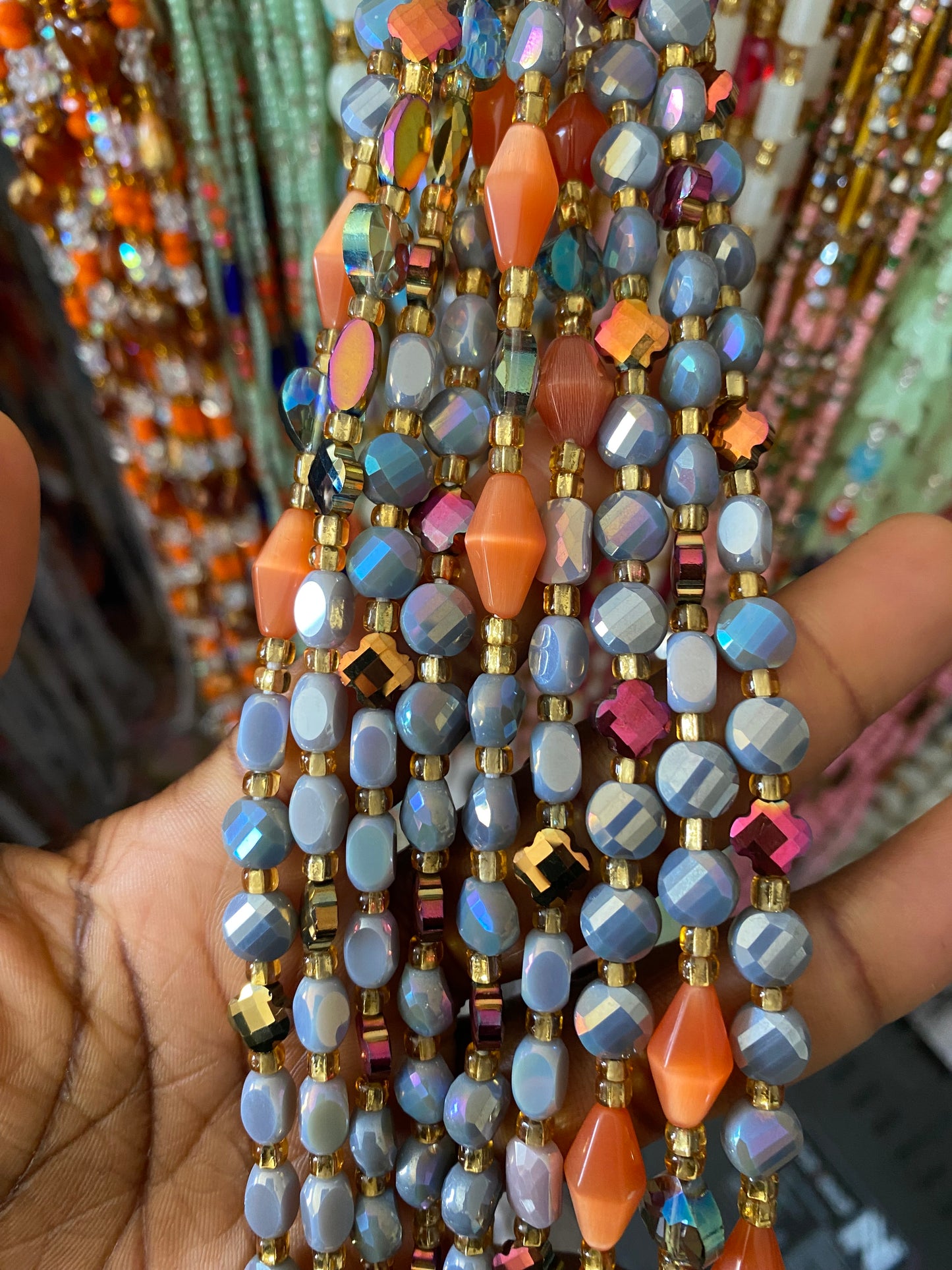 Dust & Diamond- Waistbead-  Luxury Crystal WaistBead - Tie On