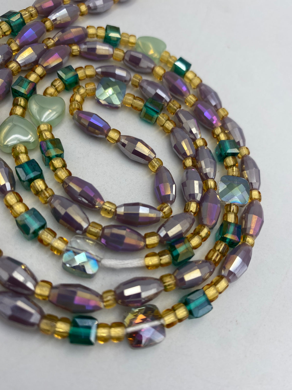 Purple Luxury Crystal Waist Bead 45”| 1 PC