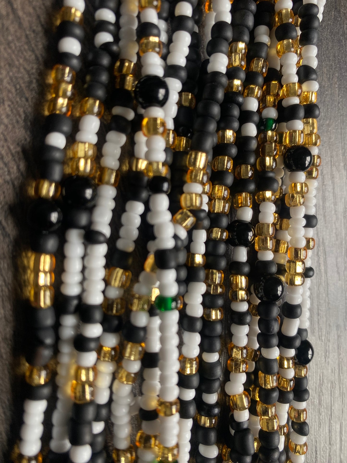Precious~ Waist Bead with Onyx Gemstones - Tie on