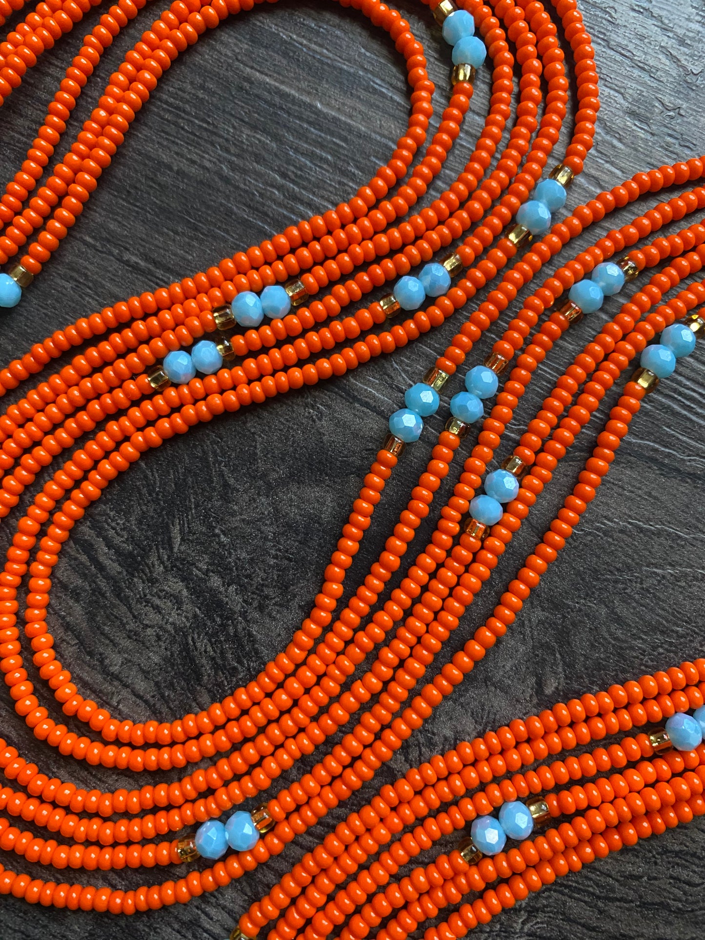 Harvest Horizon- Orange  Waist Beads