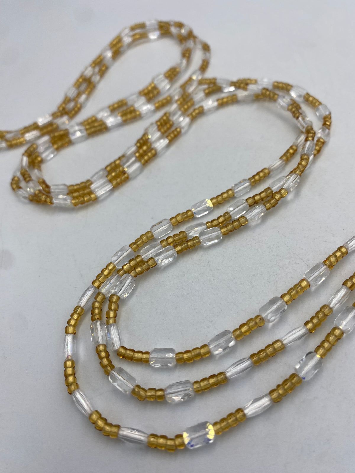 Silver & Gold Crystal Waist Bead 45”| 1 PC