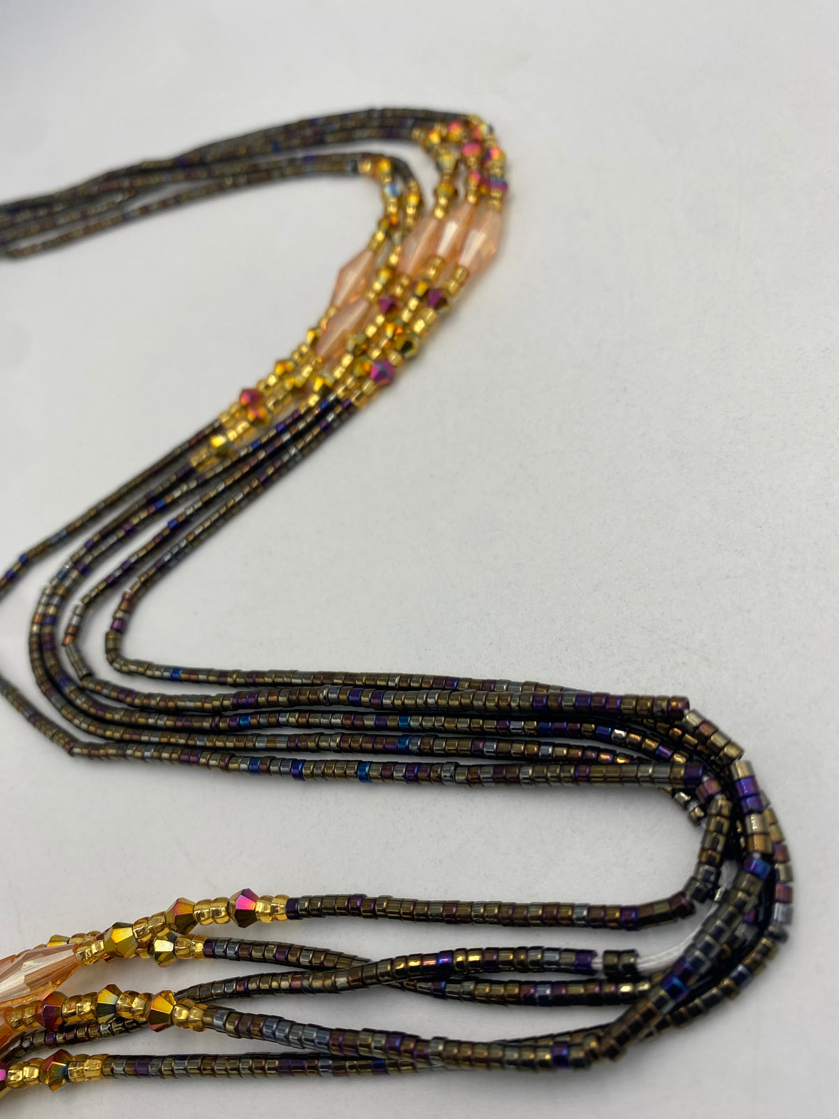 Earth Tone | Brown Iridescent Waist Bead 45”| 1 PC