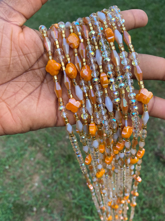 Sunset Nectar~ Crystal Waist Bead- Price Per Waistbead- Add to Cart- Tie On- 45”