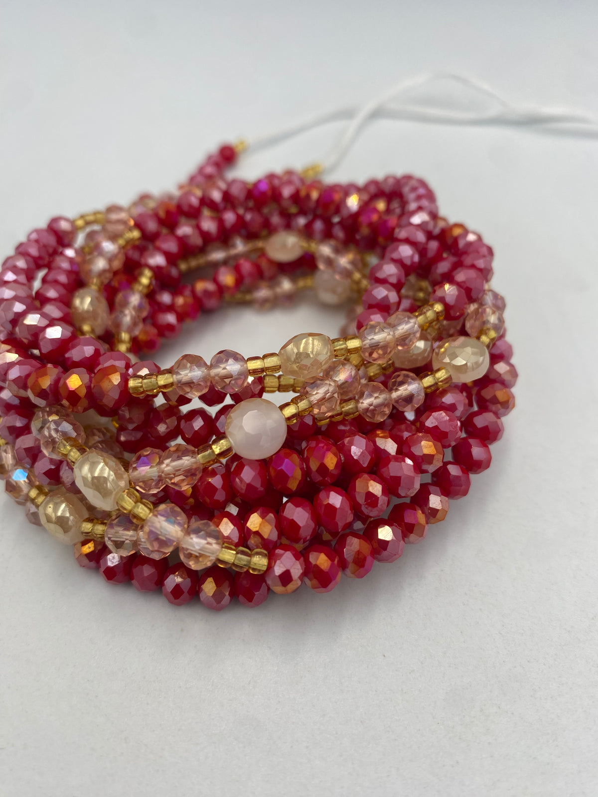 Red Crystal Waist Bead 45”| 1 PC