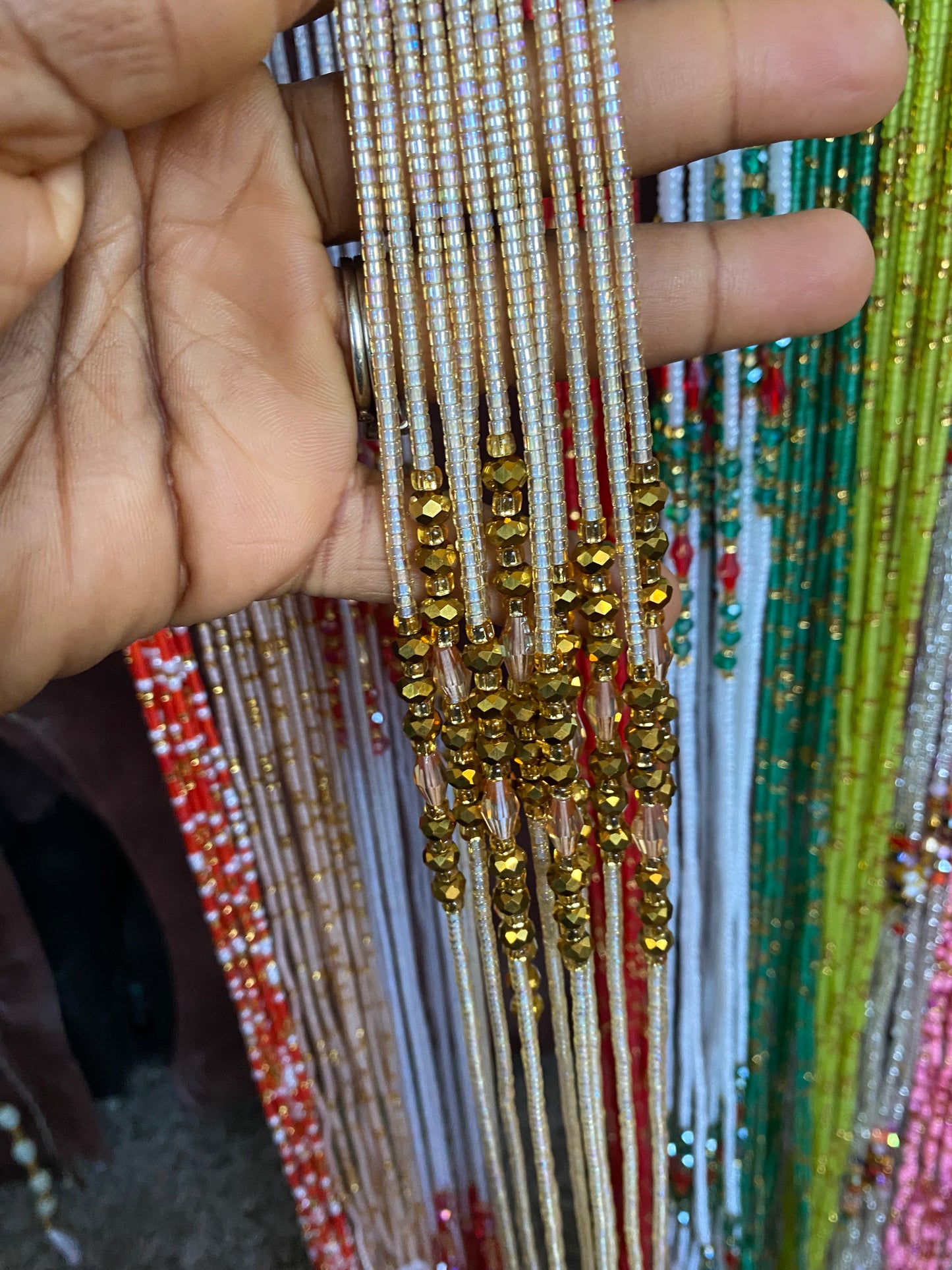 Wholesale Waist Beads – Bulk Multicolored Tie-On Strands (45”–50”)