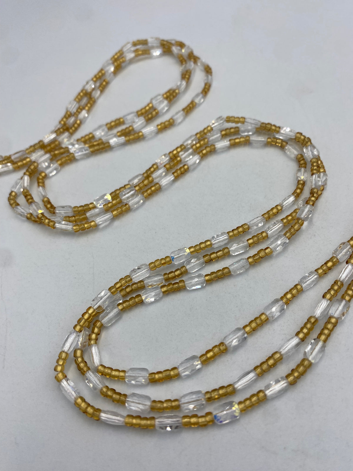 Silver & Gold Crystal Waist Bead 45”| 1 PC