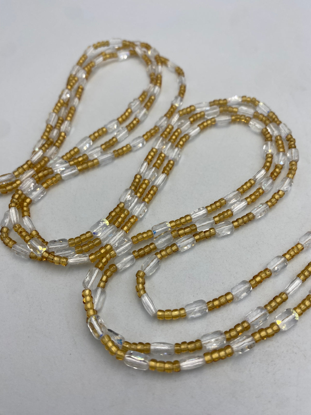 Silver & Gold Crystal Waist Bead 45”| 1 PC