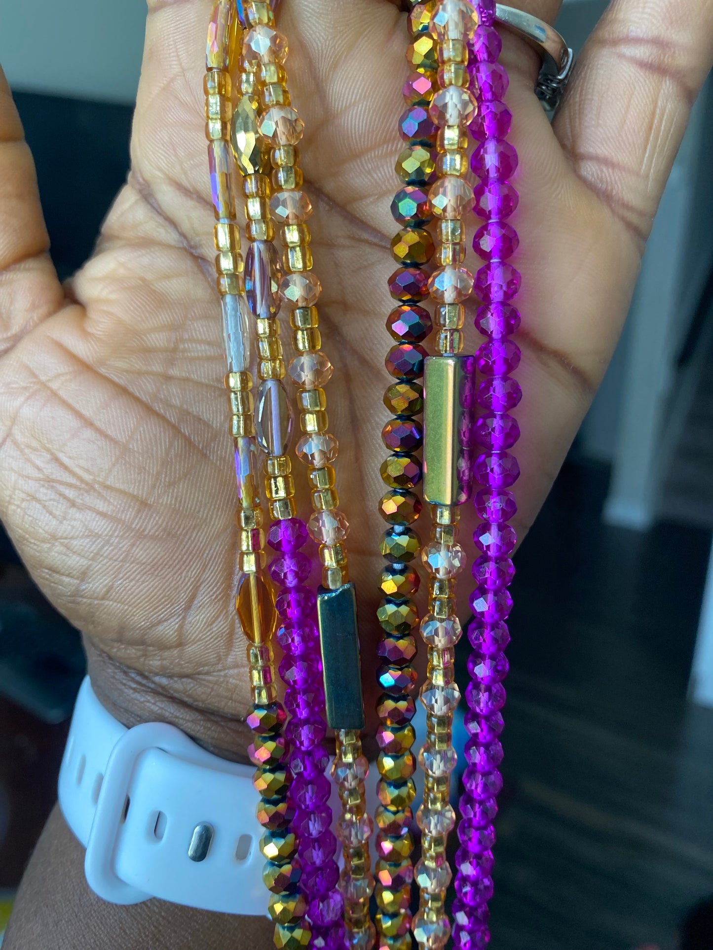 Queen Magenta ~ Luxury Crystal Waist Beads