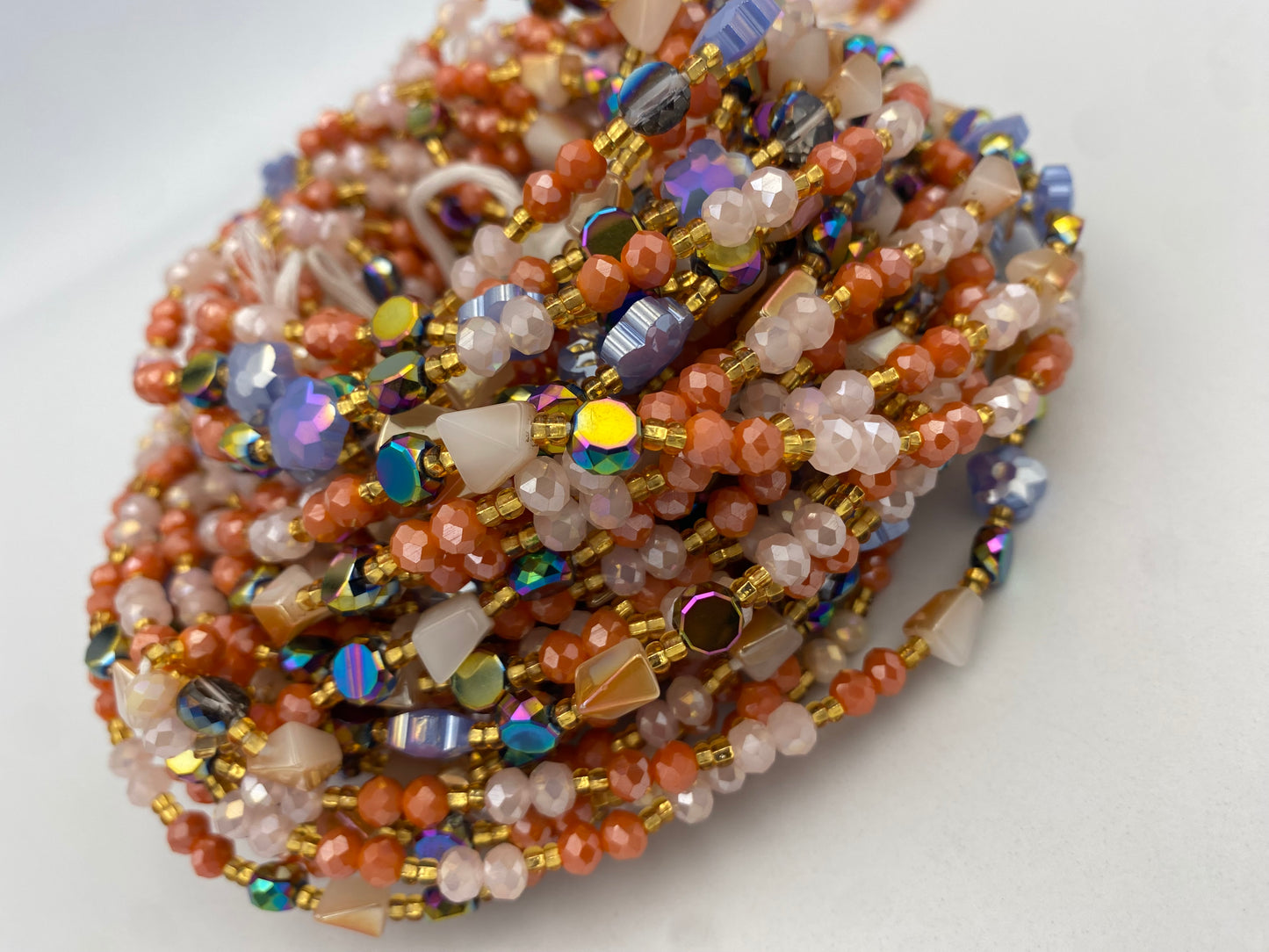 Celeste Aurora~ Crystal Waist Bead- Tie On 45”