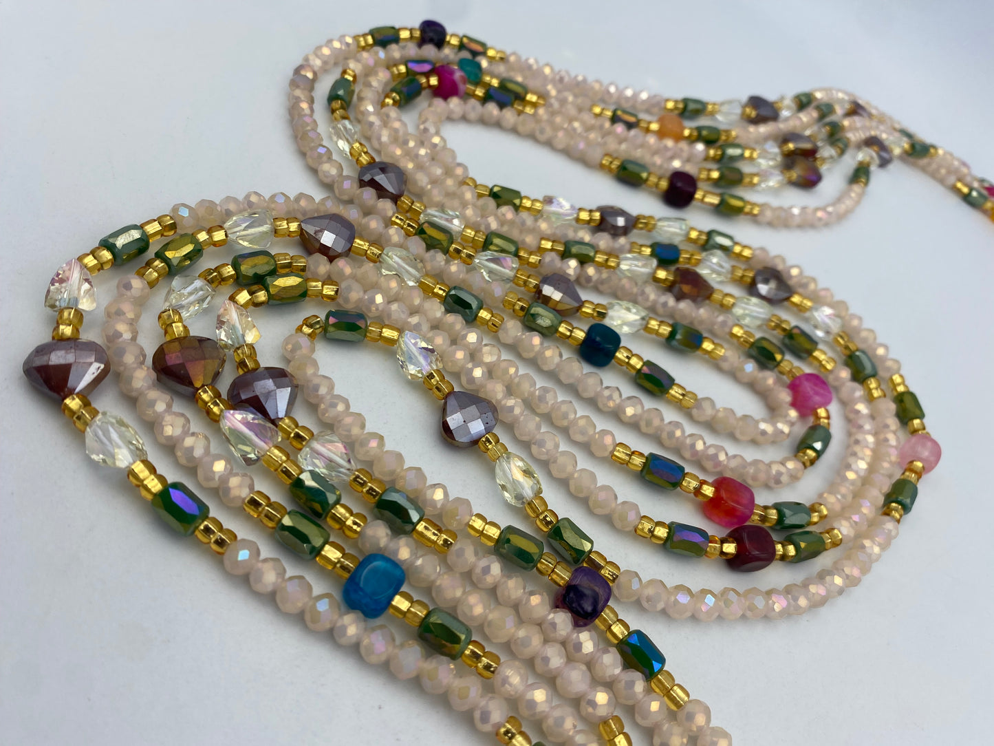 Aria Bloom~ Crystal Waist Bead- Tie On 45”-50”